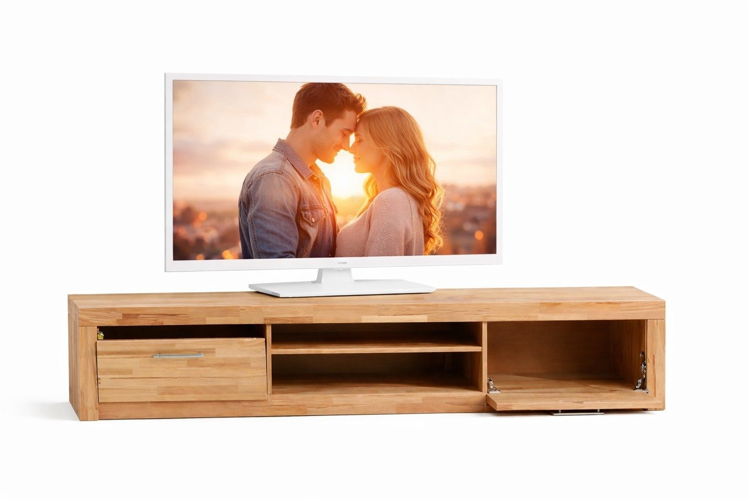 bv-vertrieb Lowboard Lowboard 200x42x40 cm TV-Schrank Fernsehschrank Kernbuche #1424