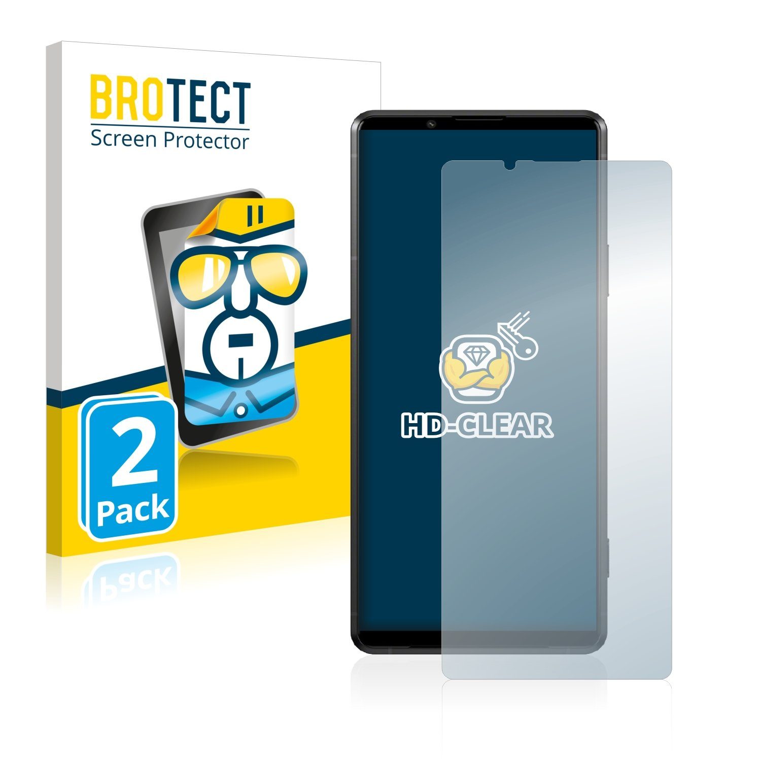 BROTECT Schutzfolie für Sony Xperia Pro-I, Displayschutzfolie, 2 Stück,  Folie klar