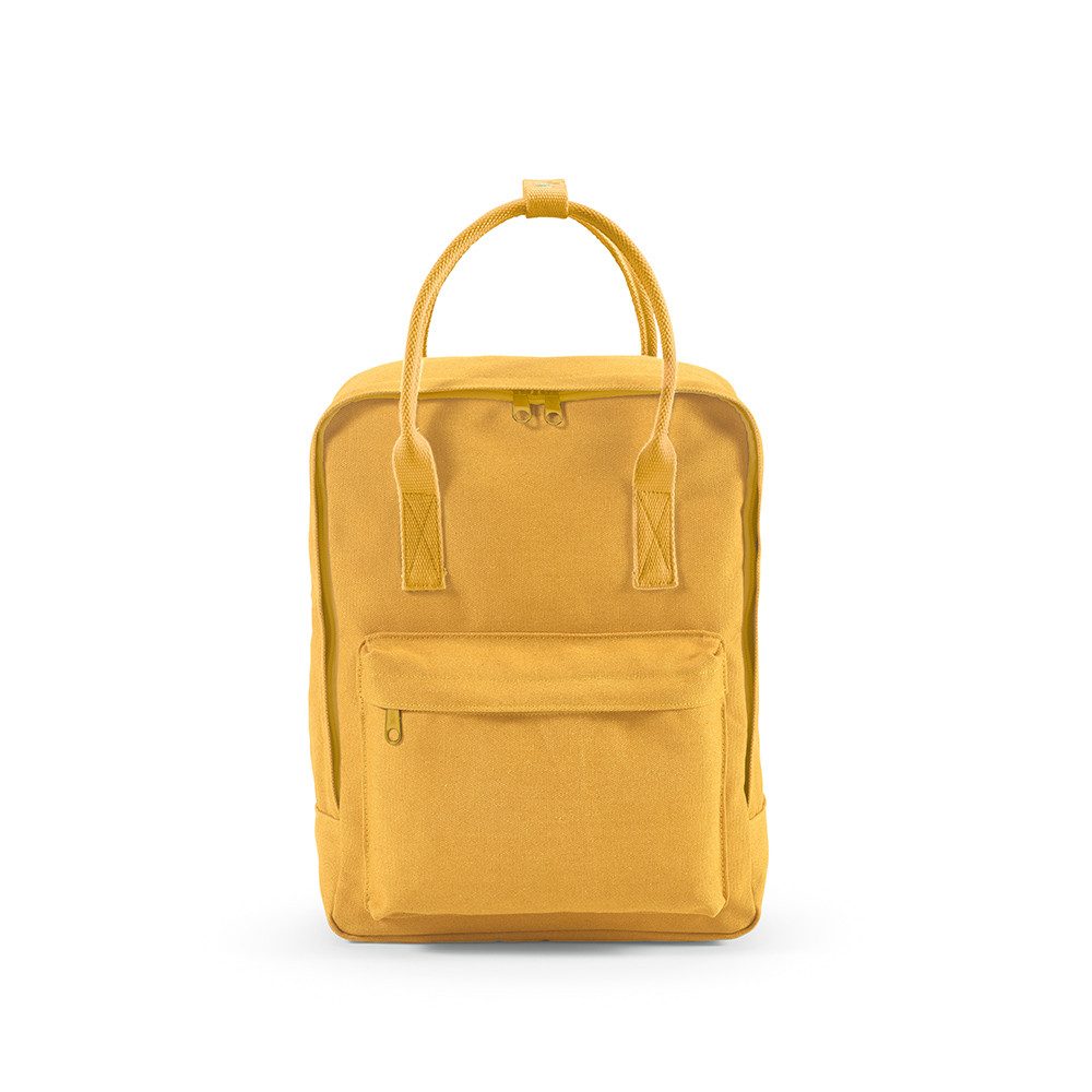 CABBEL Rucksack Rucksack 18L rPET nachhaltig recycelte Baumwolle 87% kompakt leicht (Rucksack, 1-tlg., Einzelartikel), Dunkelgelb, recycelte Baumwolle, 87% Recyclinganteil, ergonomisch