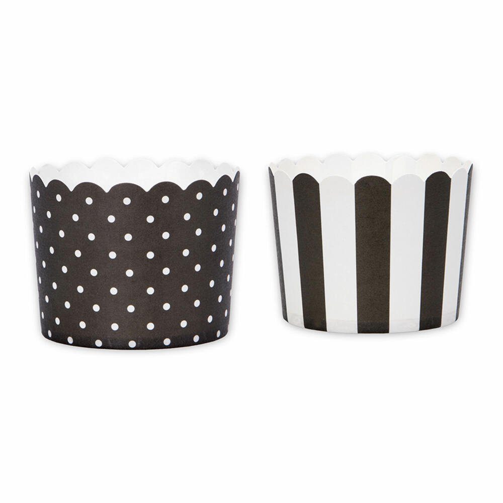 STÄDTER Muffinform Cupcake Schwarz-Weiß Mini 12 Stück