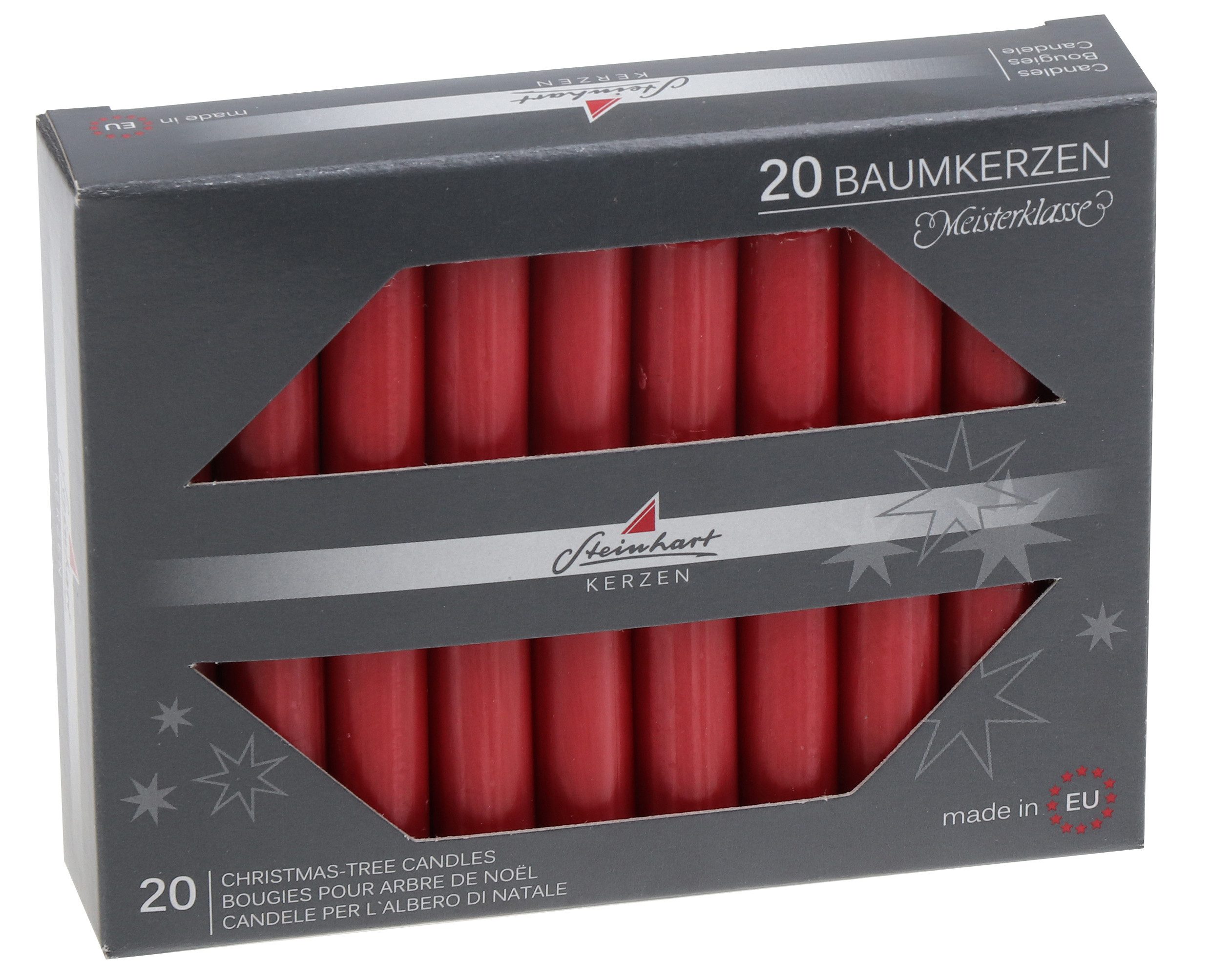 Steinhart Kerzen Adventskerze Baumkerzen durchgefärbt Altrot 95 x Ø 13 mm, günstig online kaufen