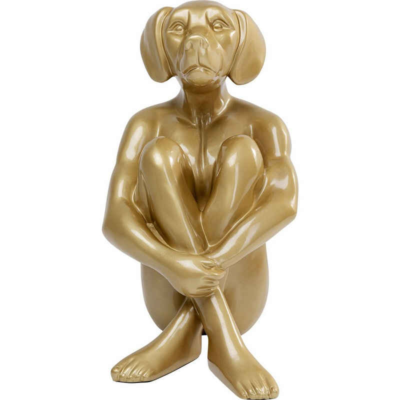 KARE Dekoobjekt »Deko Objekt Sitting Dog Gold 80cm«