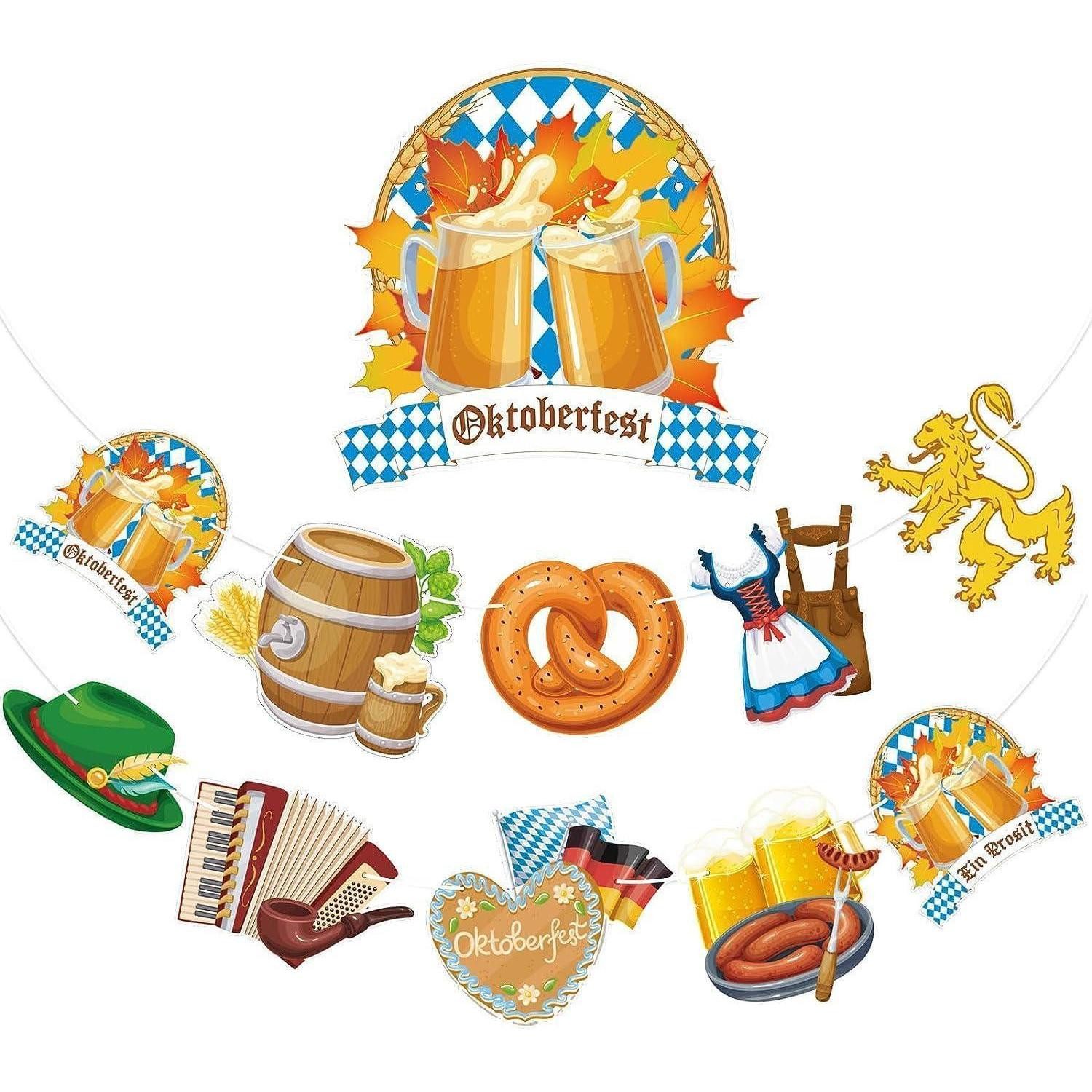 LuxusKollektion Wimpelkette Wimpelkette Bayerisch Blau-Weiss 4tlg 12m