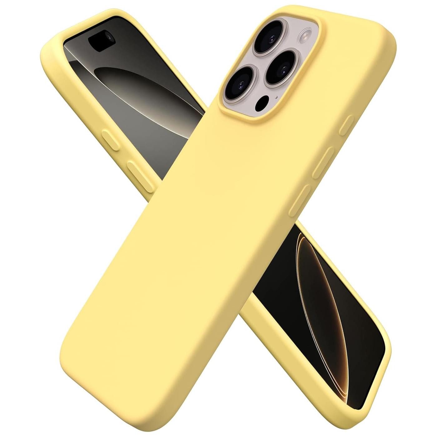 CoolGadget Handyhülle Silikon Case für das Apple iPhone 16 Pro Max Slim TPU Cover 6,9 Zoll, Weiche Schutz Hülle mit Innen Fleece aus Stoff Handy Tasche