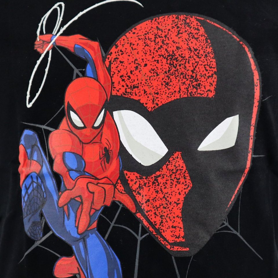 MARVEL Print-Shirt Marvel Spiderman Kurzarm Kinder Jungen T-Shirt Gr. 104  bis 134, 100% Baumwolle