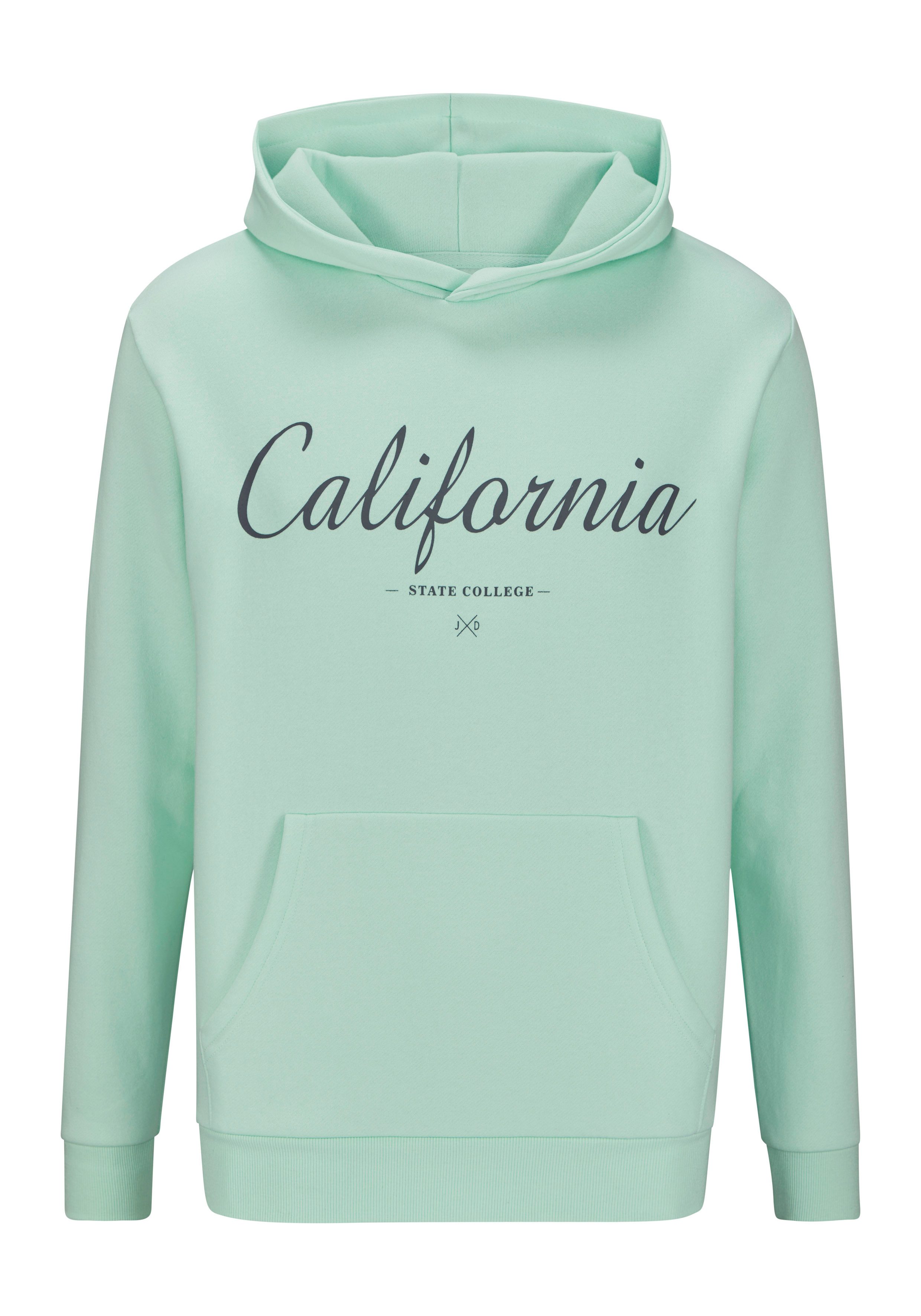 John Devin Hoodie bis Größe 5XL Sweatshirt mit coolem Druck, aufgesetzter Tasche und Kapuze – Bild 2 von 5