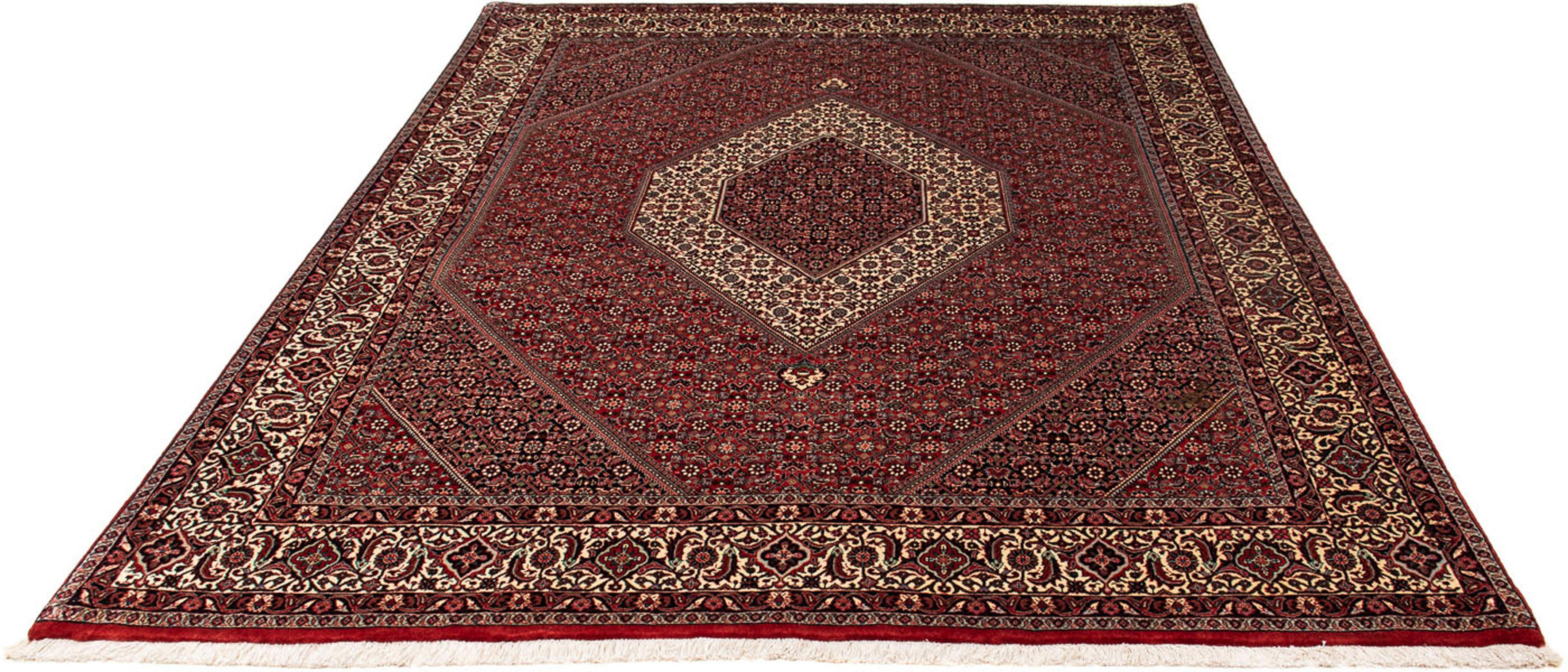 Orientteppich Perser - Bidjar - 253 x 202 cm - dunkelrot, morgenland, rechteckig, Höhe: 15 mm, Wohnzimmer, Handgeknüpft, Einzelstück mit Zertifikat