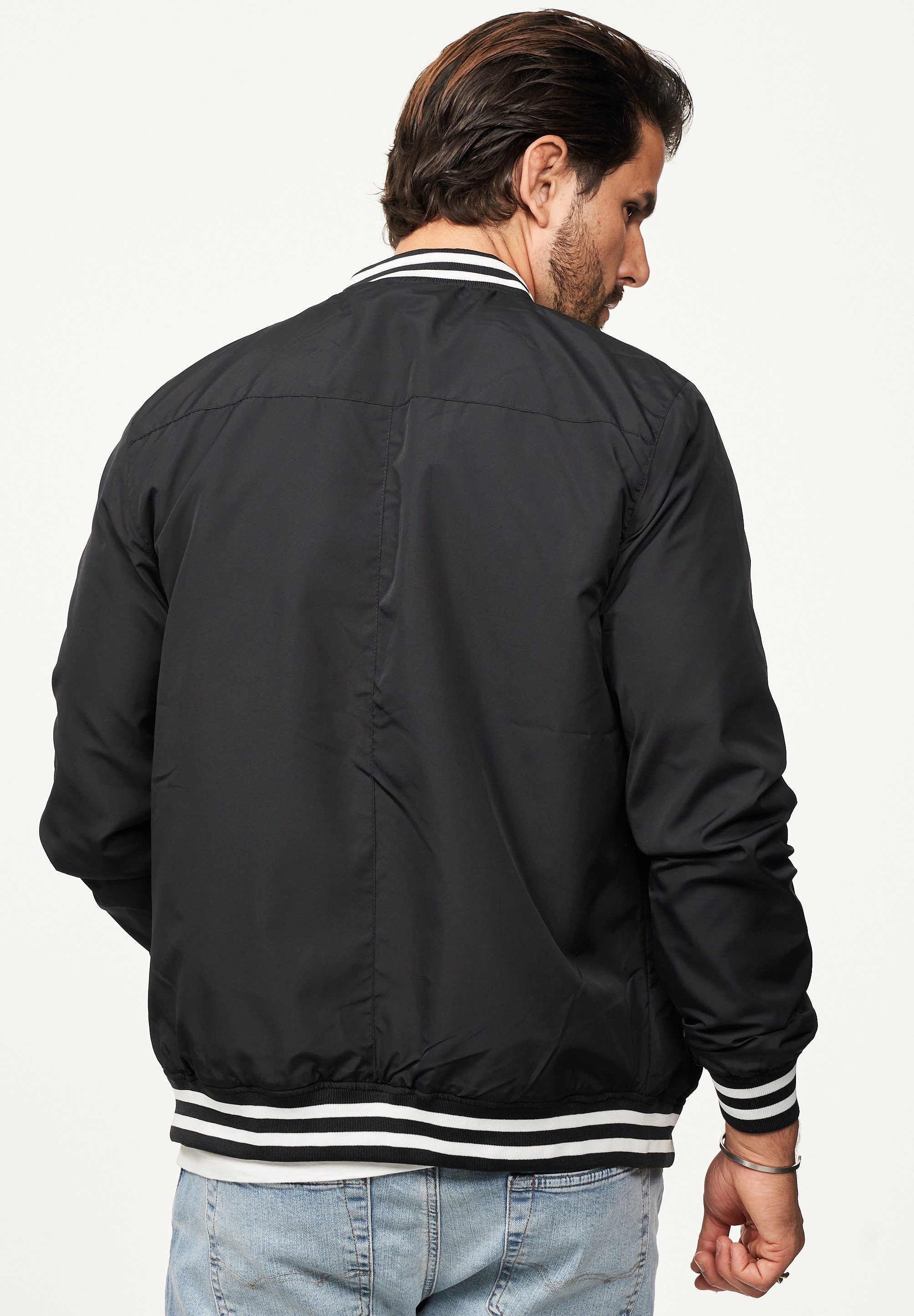 SOULSTAR Blouson mit Baseball-Kragen im College-Stil als leichte Sommerjacke Herren Blousonjacke dünne Bomberjacke leichte Übergangsjacke