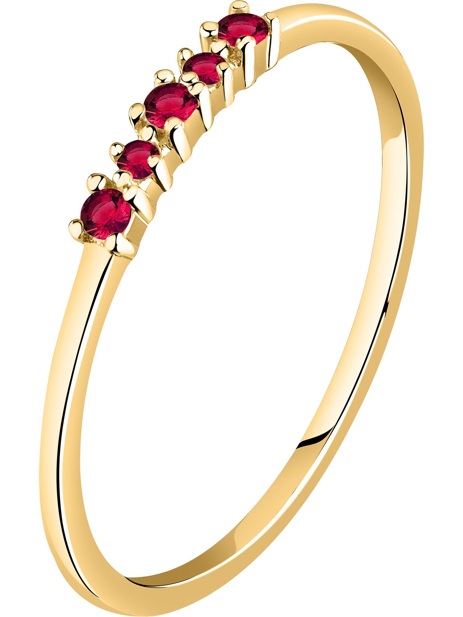 Live Diamond Diamantring, Rubin (synthetisch), Lab günstig online kaufen