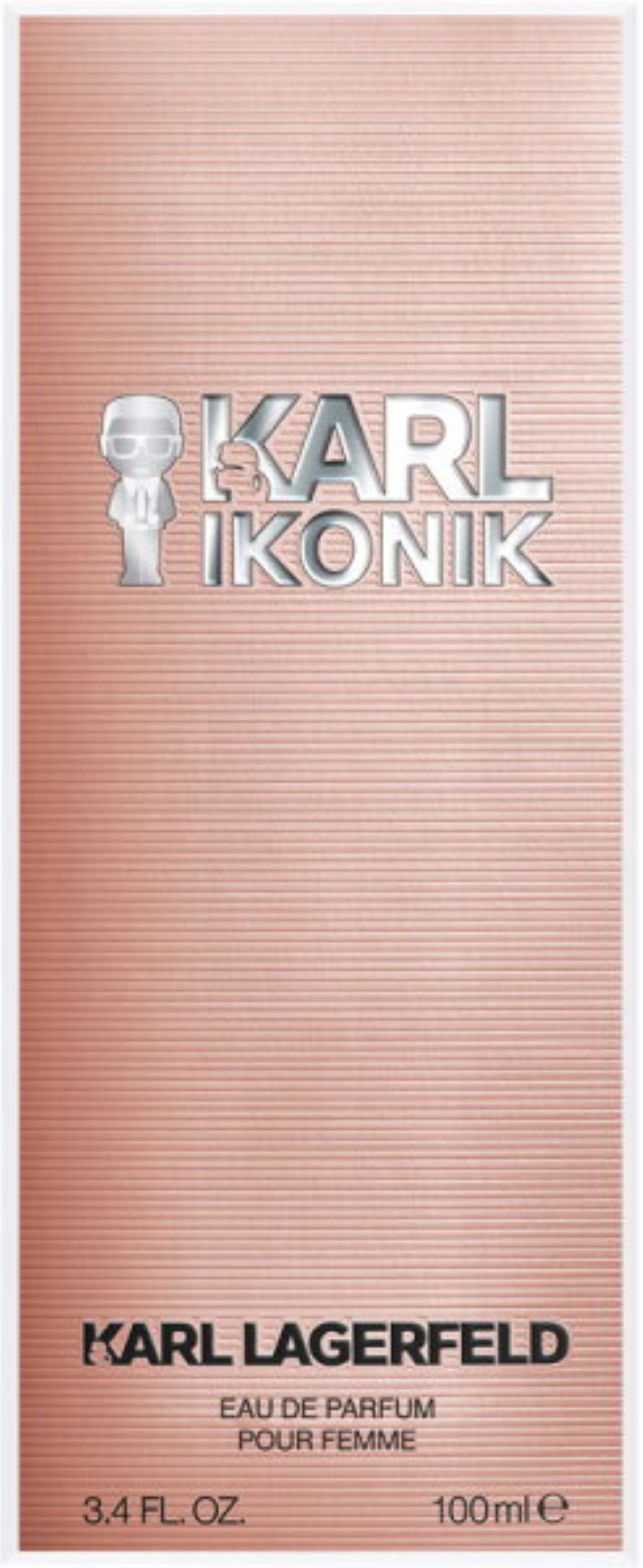 KARL LAGERFELD Eau de Parfum Ikonik for Women, luxuriöse Flakon in Rosé mit Signature-Form