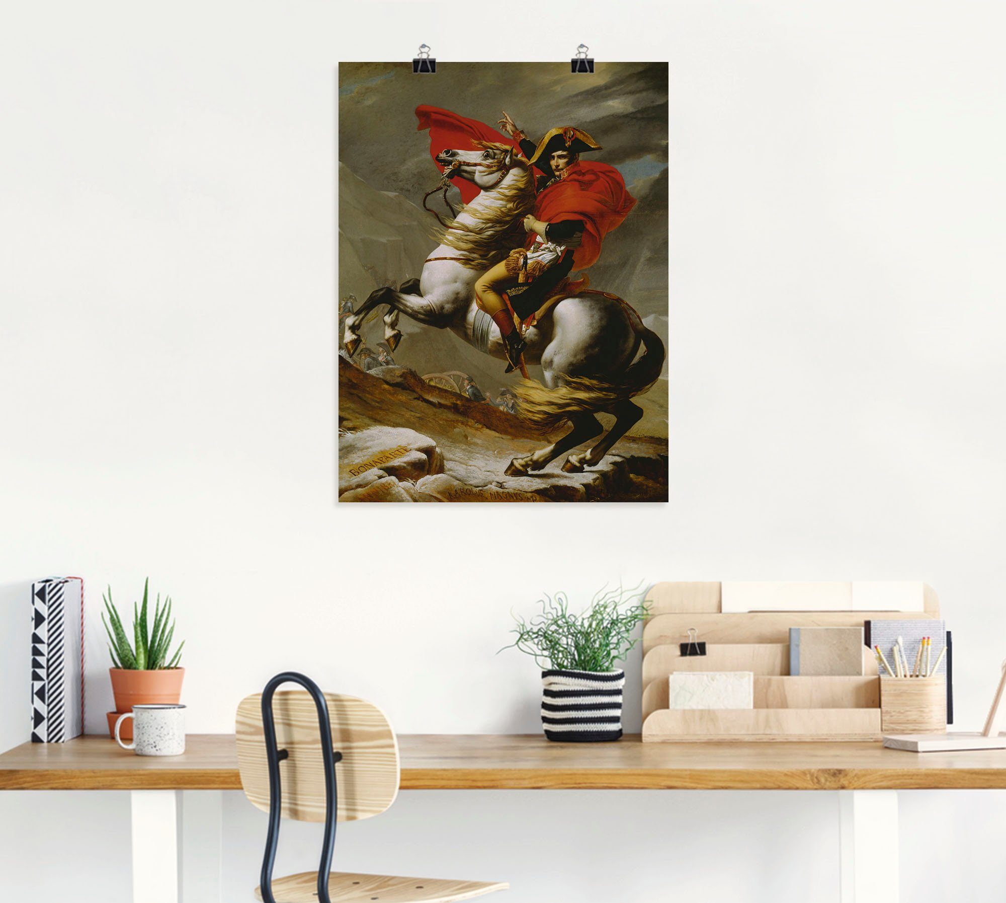 Artland Wandbild Napoleon bei der Überquerung der Alpen., Menschen (1 St), als Leinwandbild, Poster in verschied. Größen