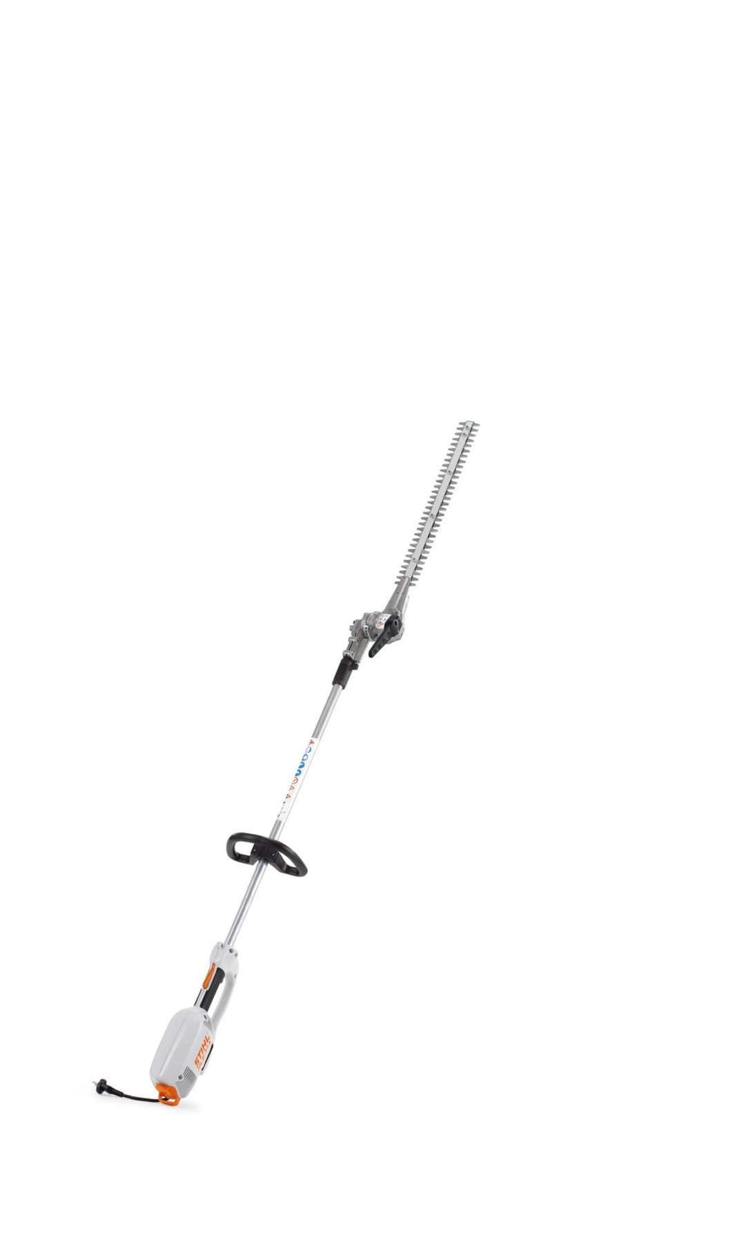 STIHL Elektro-Heckenschere STIHL HLE 71 K Elektro Heckenschneider, (Packung, 1 St., Umfangreiches Zubehör beinhaltet), Bis 125° verstellbarer Messerbalken für flexible Schnitte
