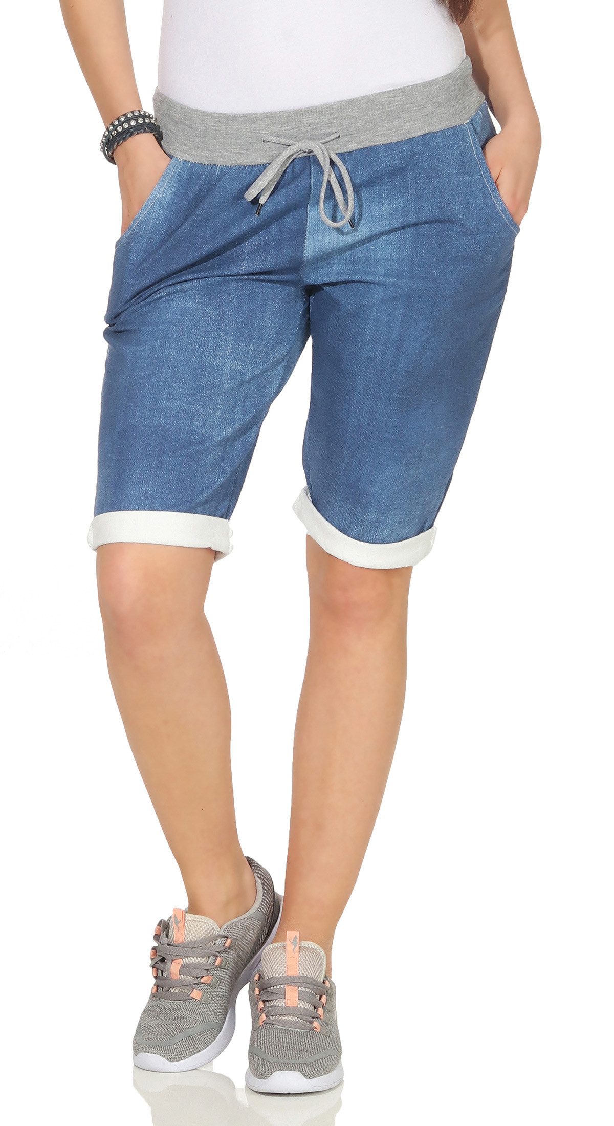 CLEO STYLE Sweatbermudas Bermuda Damen 30 günstig online kaufen