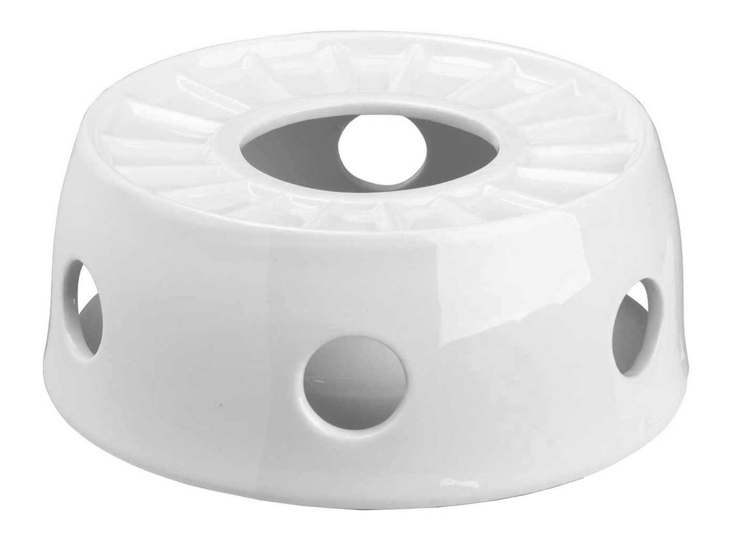 Stövchen EVE, Ø 14 cm, Weiß, Keramik, geeignet für Teekannen