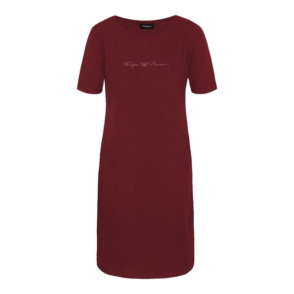 Night glamourösen Loungewear Markenschriftzug Nachthemd Emporio mit Dress Armani