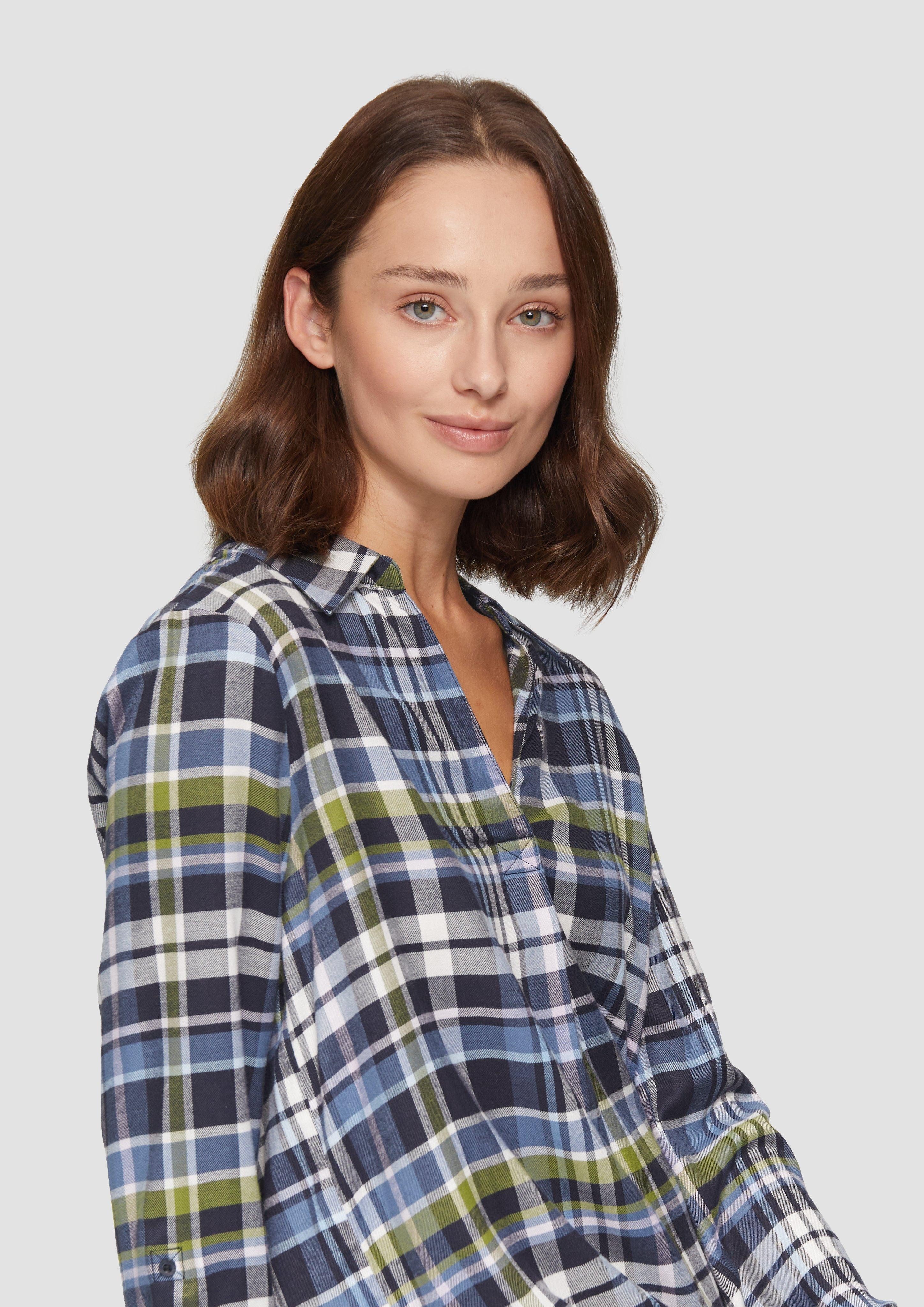 s.Oliver Minikleid Kariertes Kleid aus Viskosemix günstig online kaufen