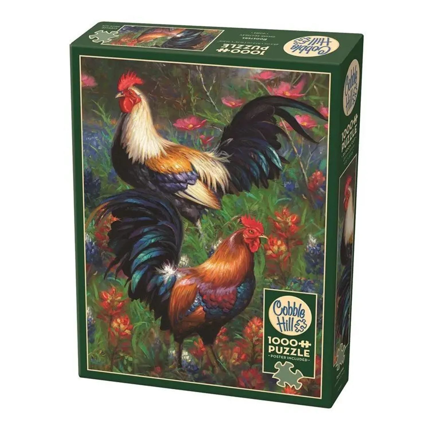 BrainBox Puzzle COBBLE HILL PUZZLES - Hähne 1000 Teile, 1000 Puzzleteile