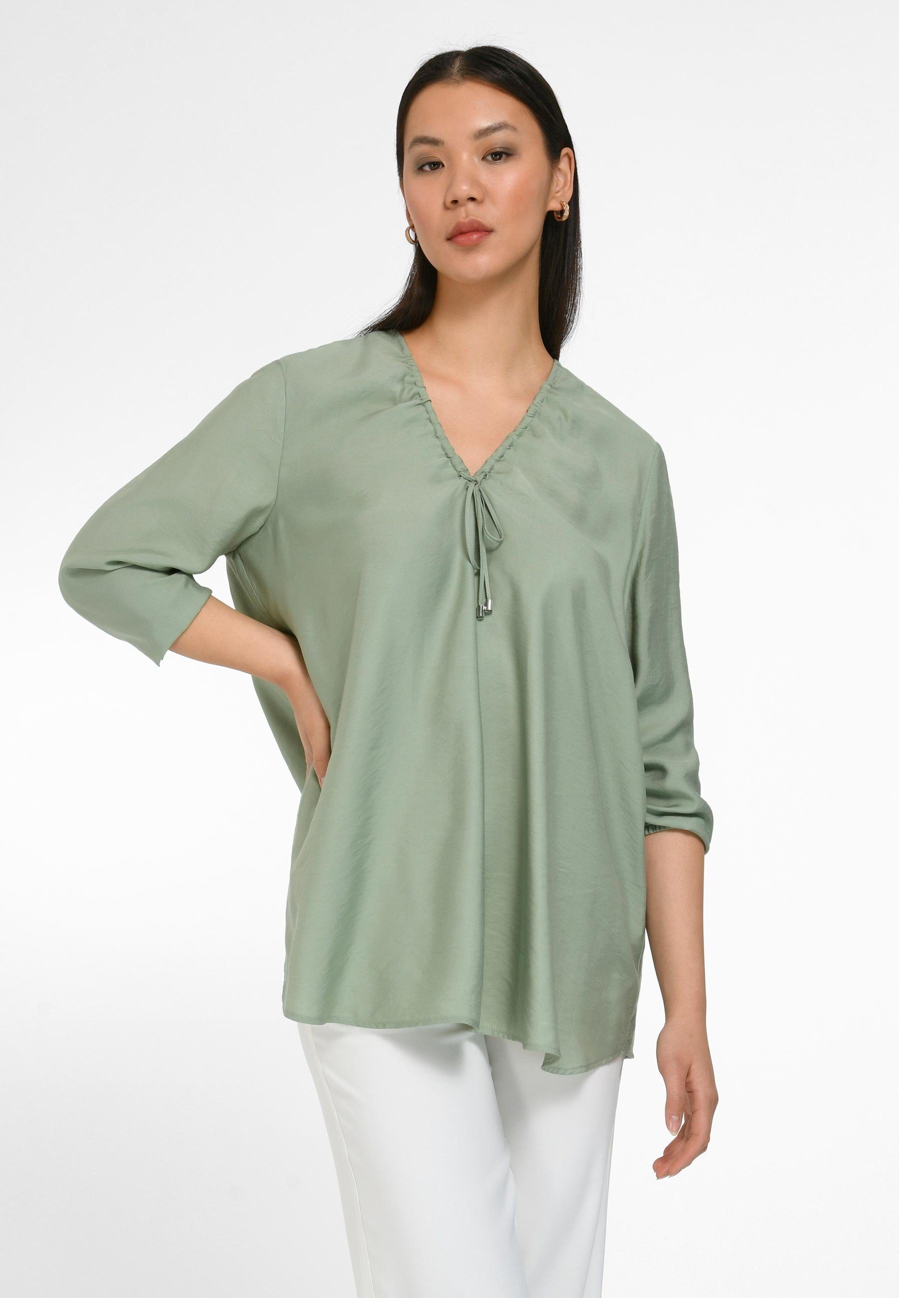 Anna Aura Klassische Bluse Viscose mit modernem Design SALBEI