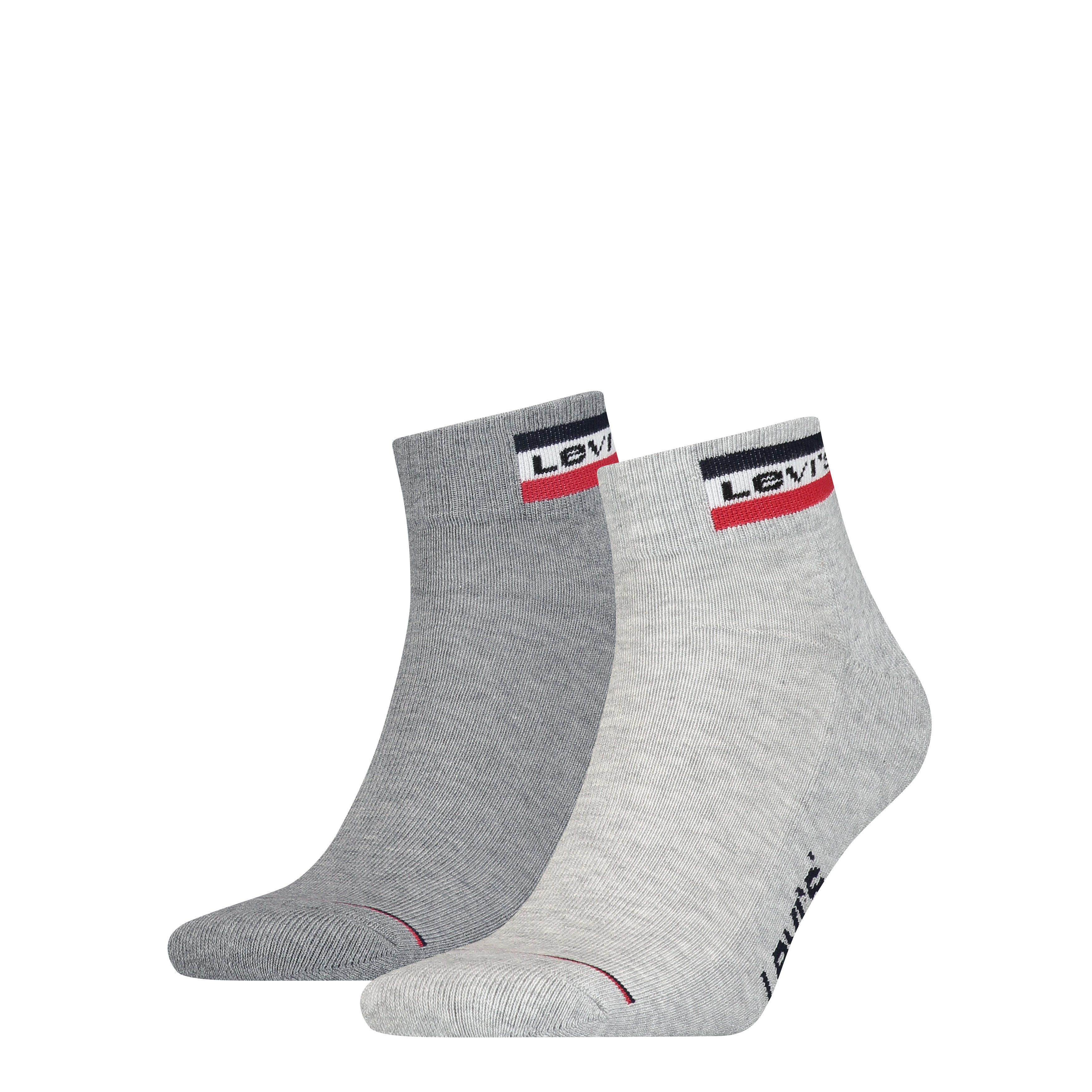 Levi's® Kurzsocken LEVIS MID CUT SPRTWR LOGO (2 Paar) weicher Cotton-Mix, elastisch