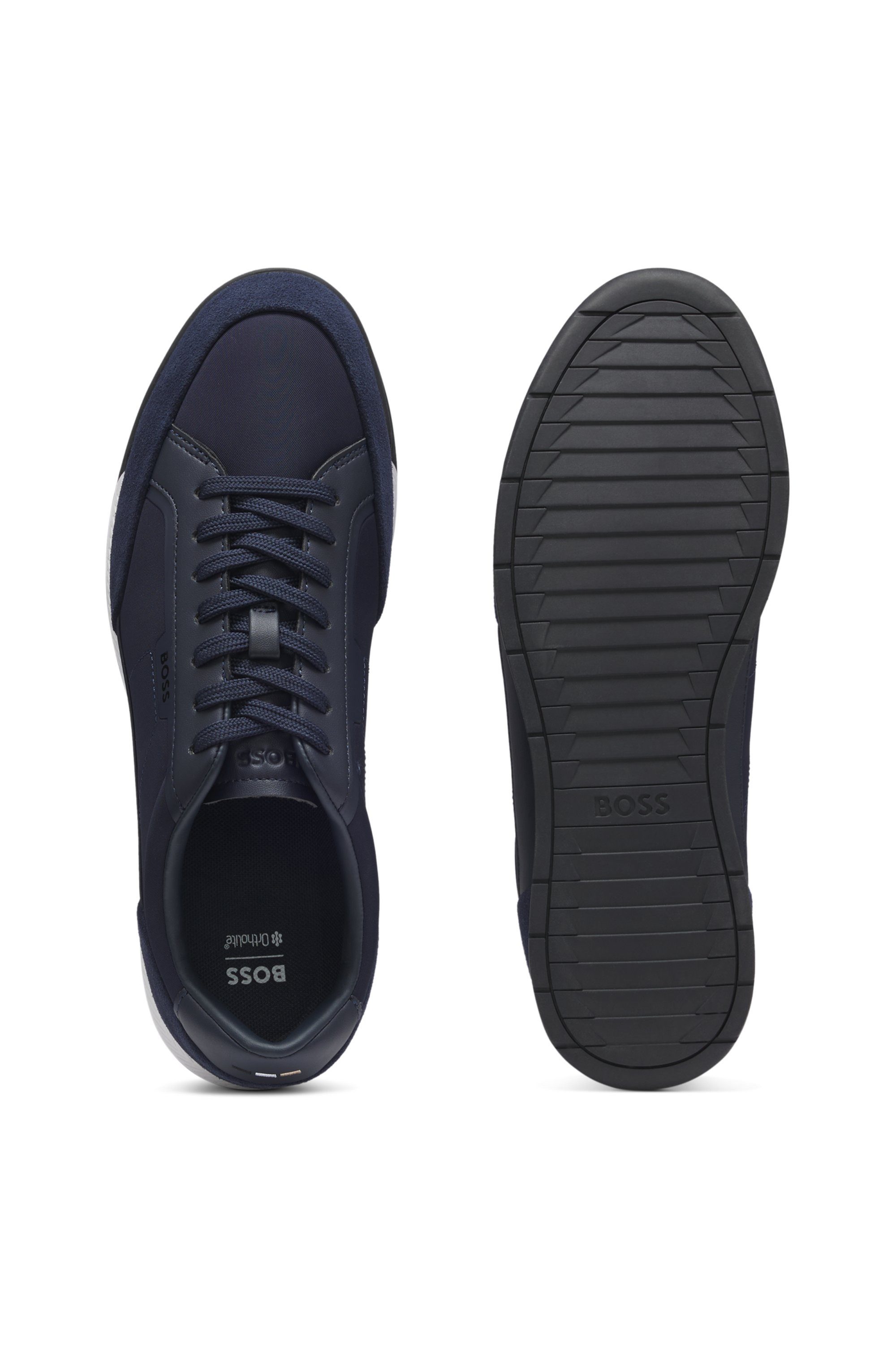 BOSS Nitan Sneaker Casual-Schnürschuh, Halbschuh, Freizeitsneaker im Materi günstig online kaufen