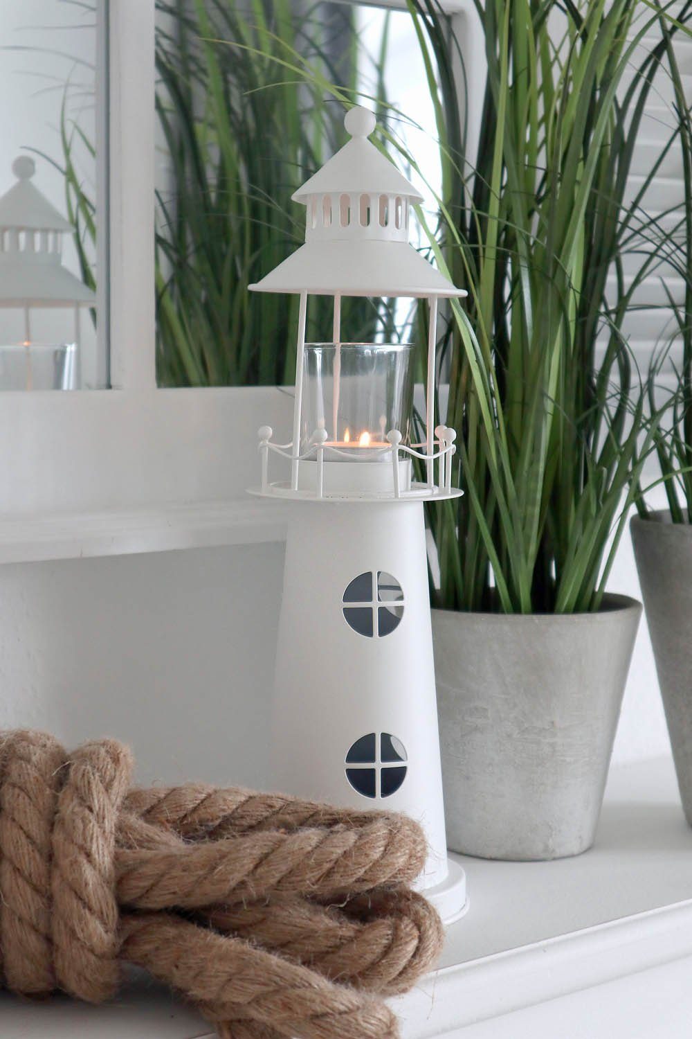 Grafelstein Dekoobjekt Leuchtturm WHITE OCEAN weiß günstig online kaufen