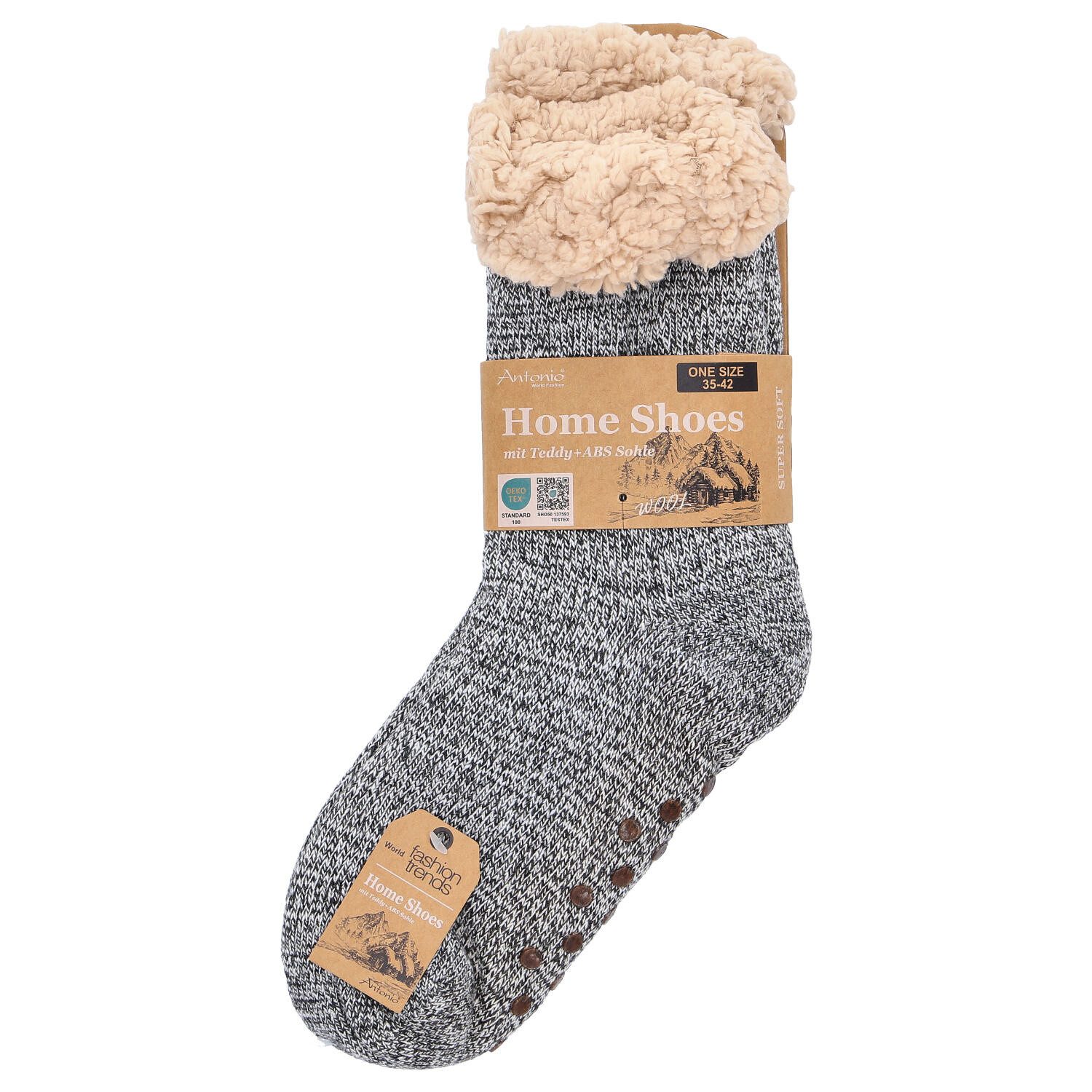 Antonio Haussocken Antonio Hüttensocken Größe 35-42 grau