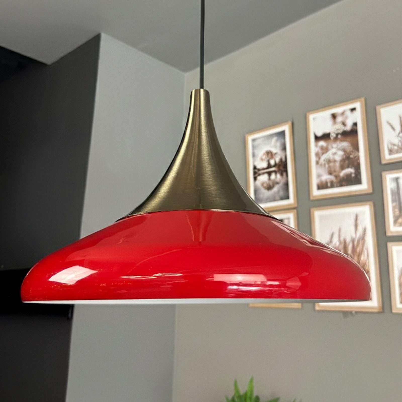 Bamyum Pendelleuchte Pendelleuchte Paladin Metall Ø35cm, Modern Hängelampe, ohne Leuchtmittel
