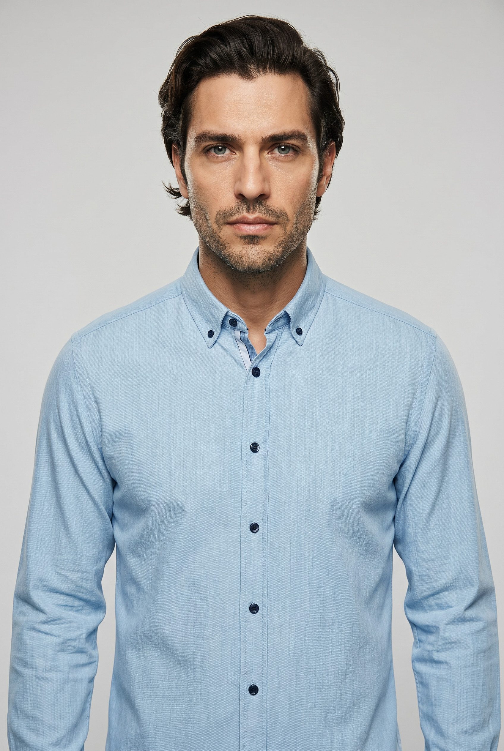 OLYMP Langarmhemd Regular Fit, Businesshemd, Button-down-Kragen, Feincord