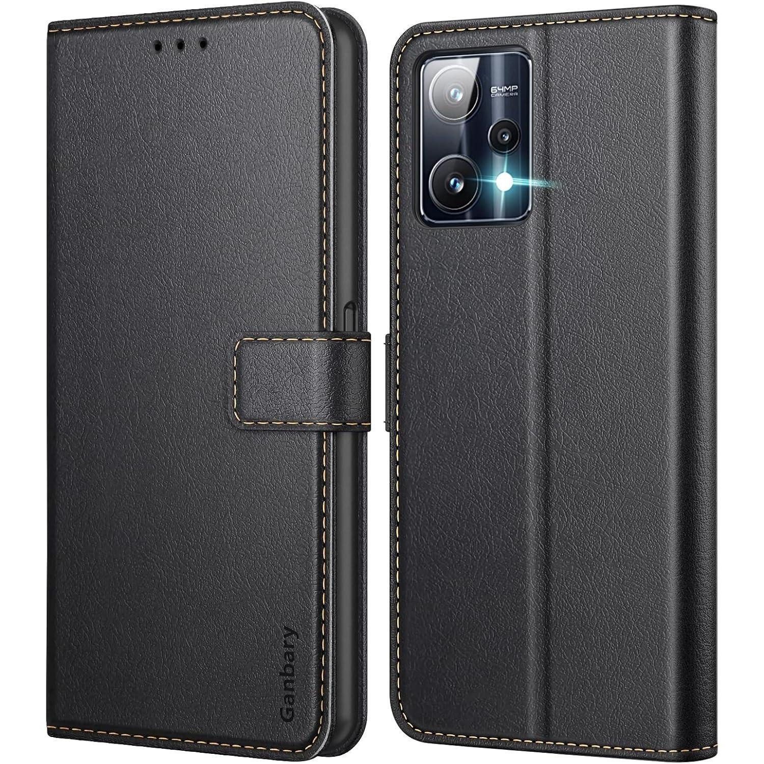 LuxusKollektion Flip Case Handyhülle für Realme 9 Pro - Premium Leder Tasche mit