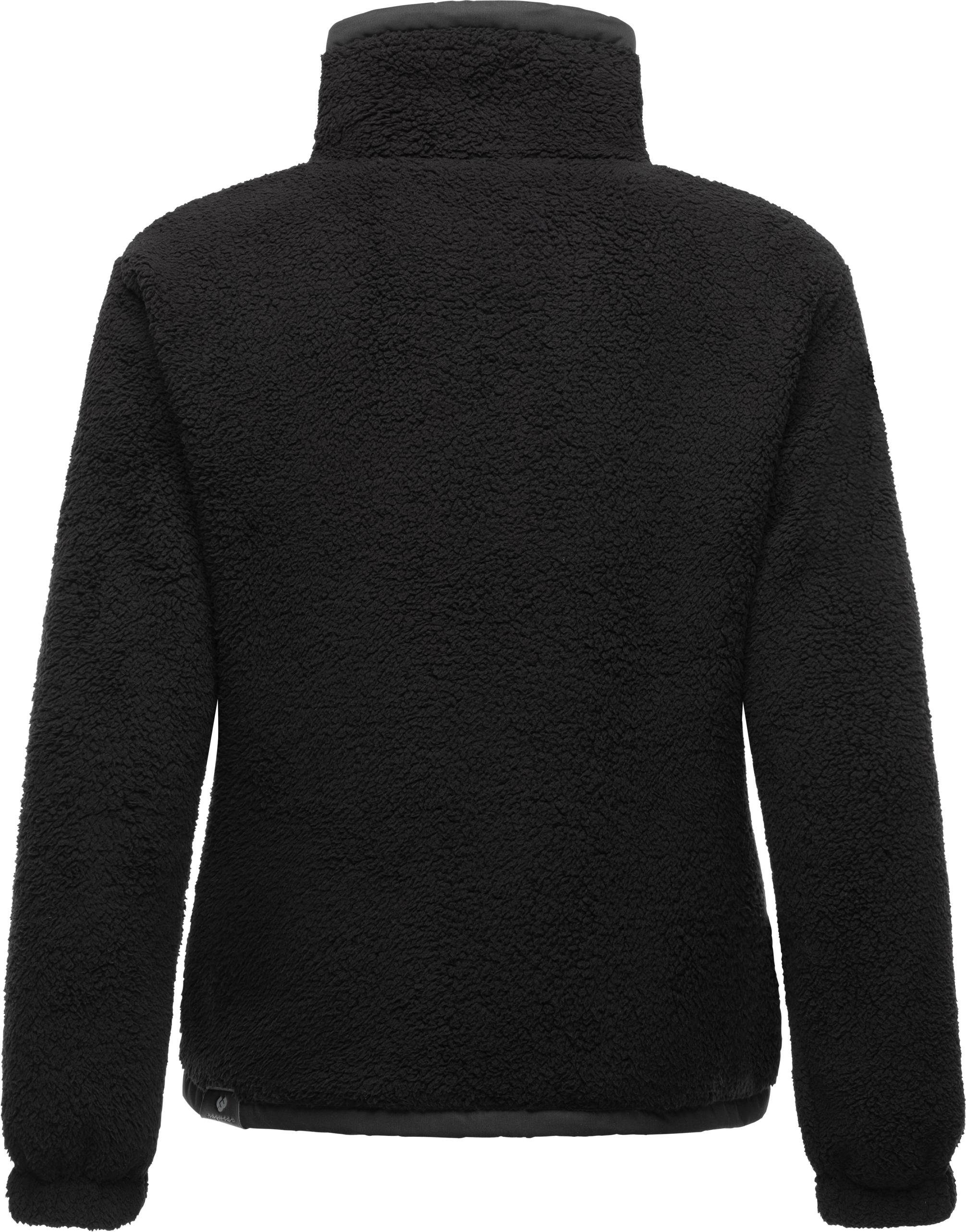 Ragwear Sweatjacke Nordicka Sportliche Kapuzenjacke mit Kunstleder-Elementen