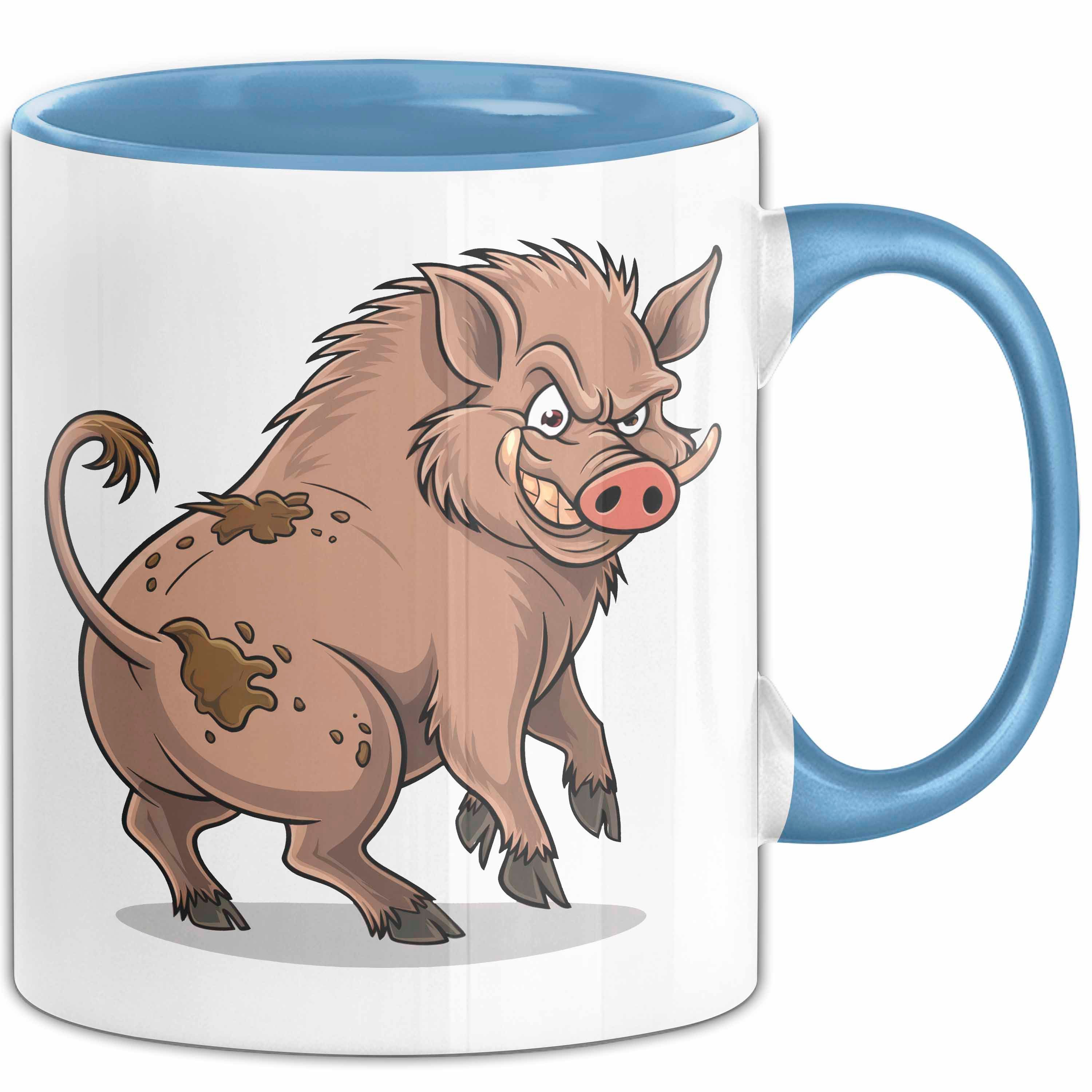 Trendation Tasse Wildschweinjagd Tasse Geschenk für Schwarzwildjäger Spruch