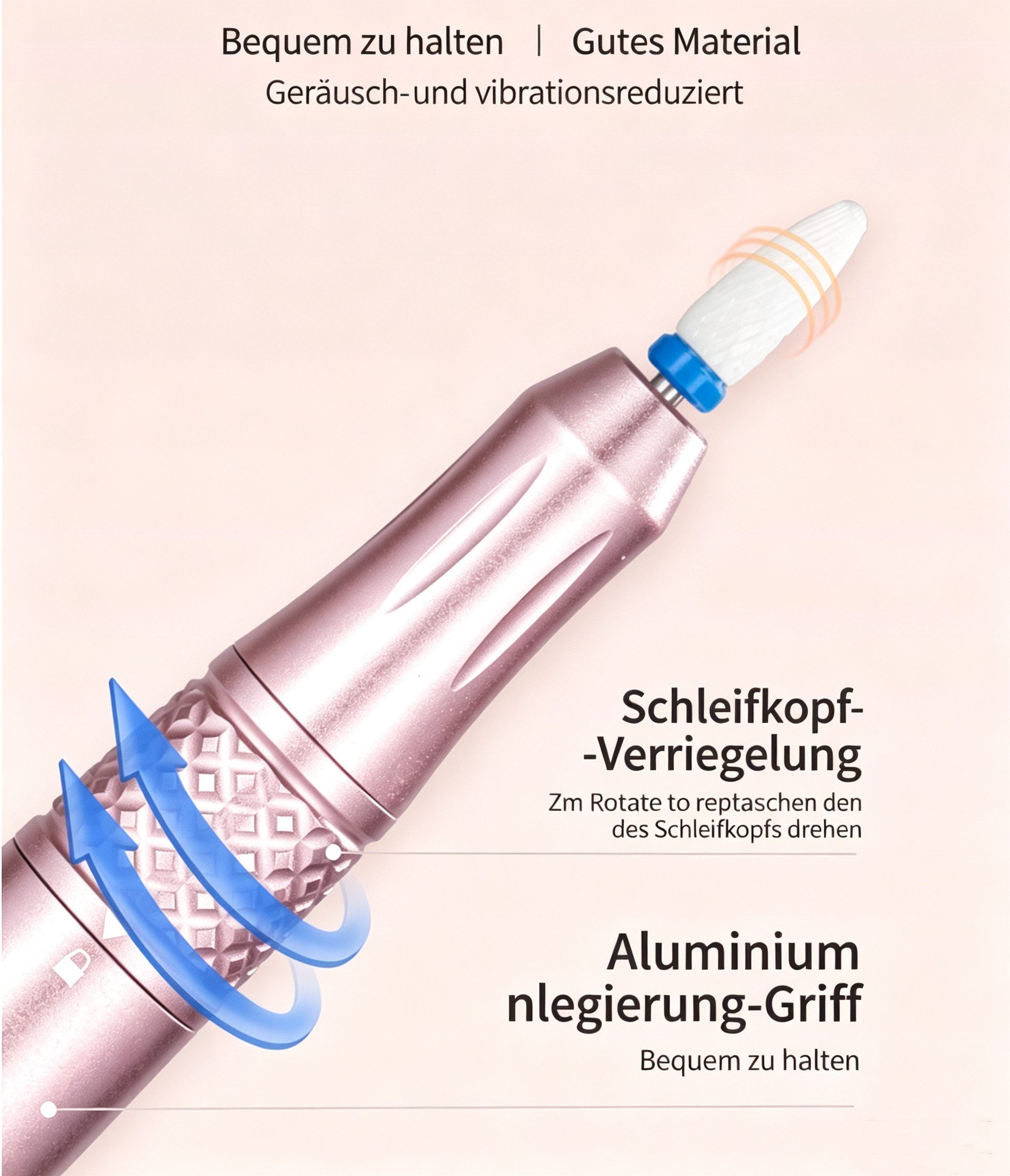 inschimmer Maniküre-Pediküre-Set 12-in-1 Kabellose Nagelfräser 35000 U/Min Elektrische Maniküre Set – Bild 3 von 5