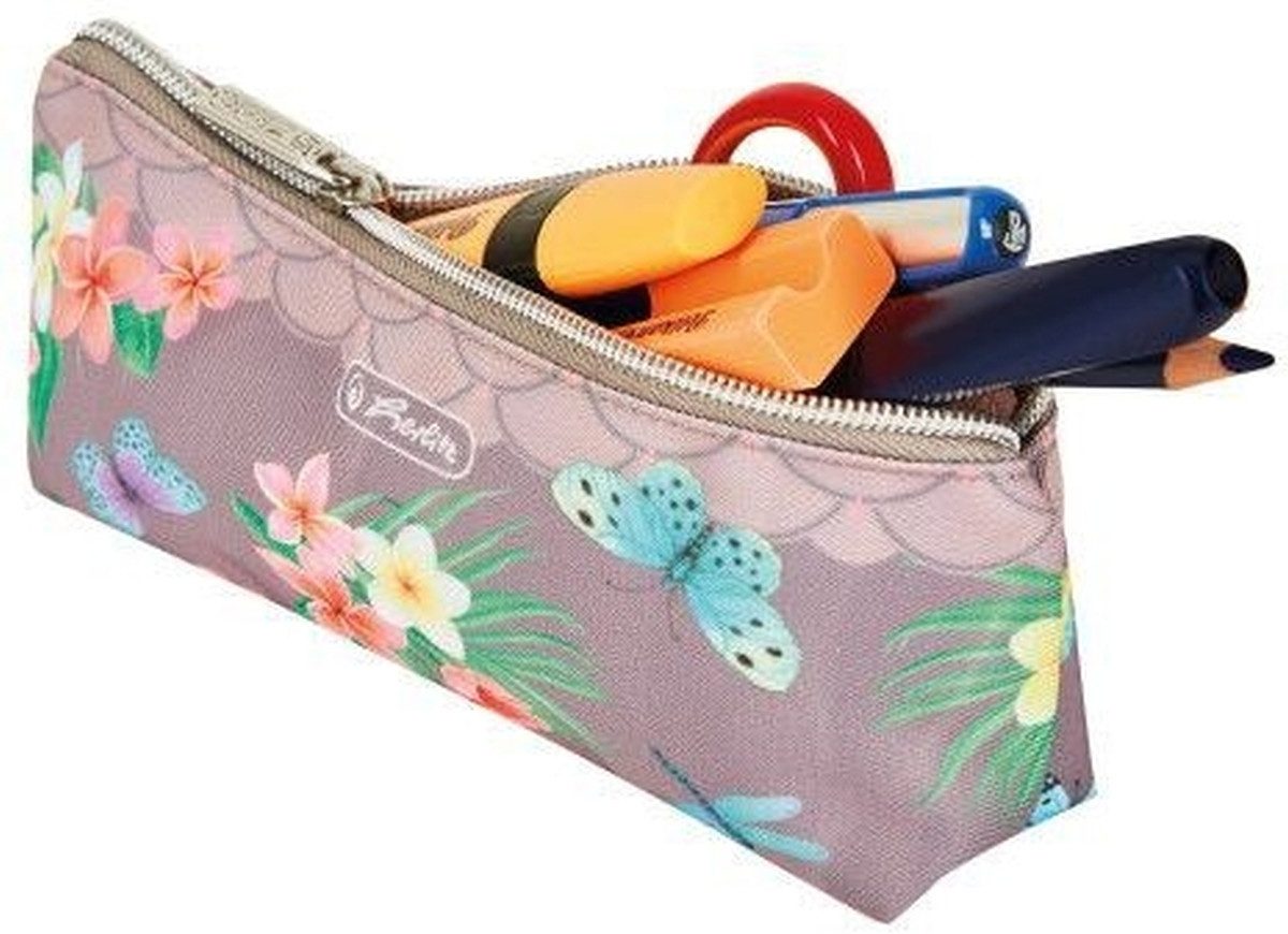 Herlitz Federtasche Schüleretui Faulenzer Schiffchen Ladylike Polyester 215x50mm Butterfli