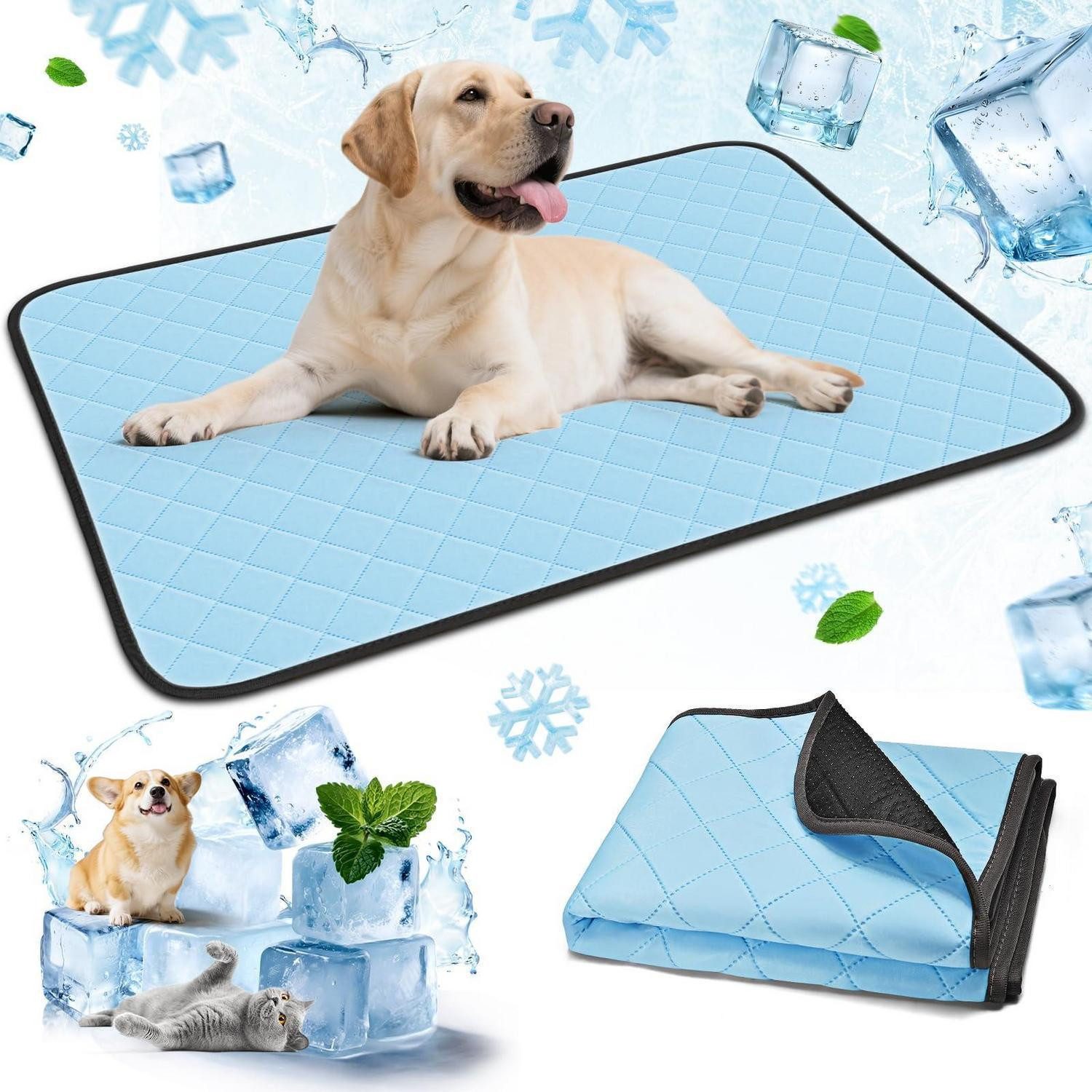 LuxusKollektion Hundematratze Kühlmatte Hund/Katze 90x60cm rutschfest waschbar
