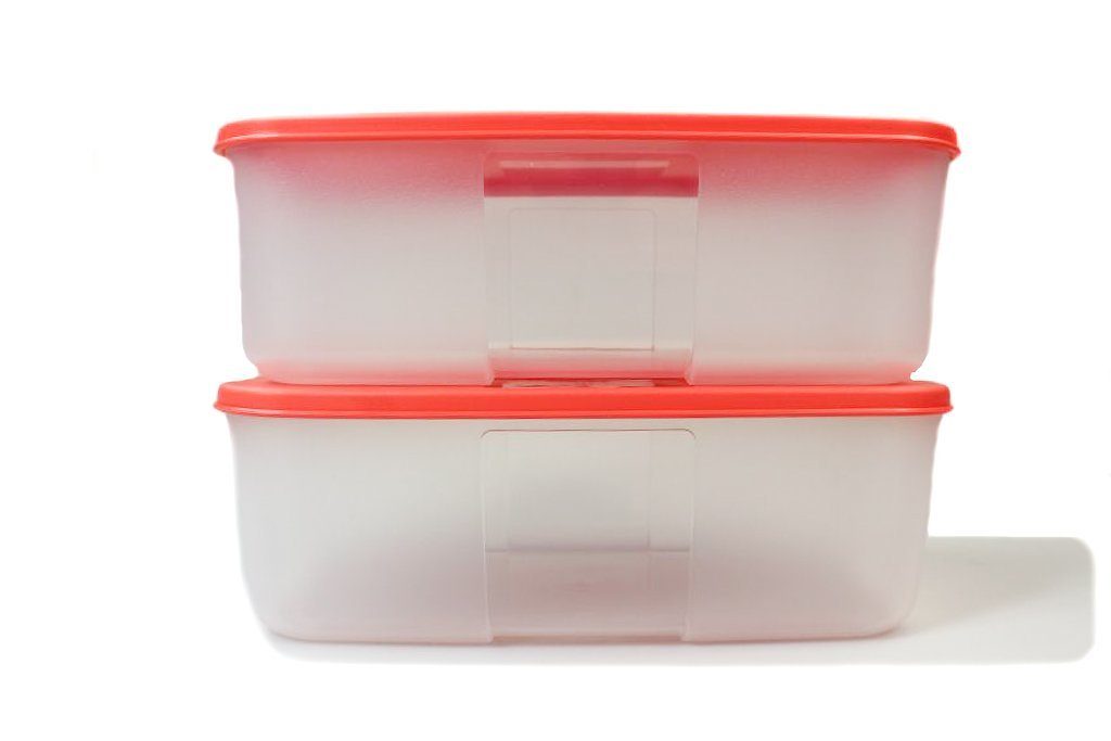 TUPPERWARE Frischhaltedose Kühlschrank System 1,5 L lachs (2) Behälter