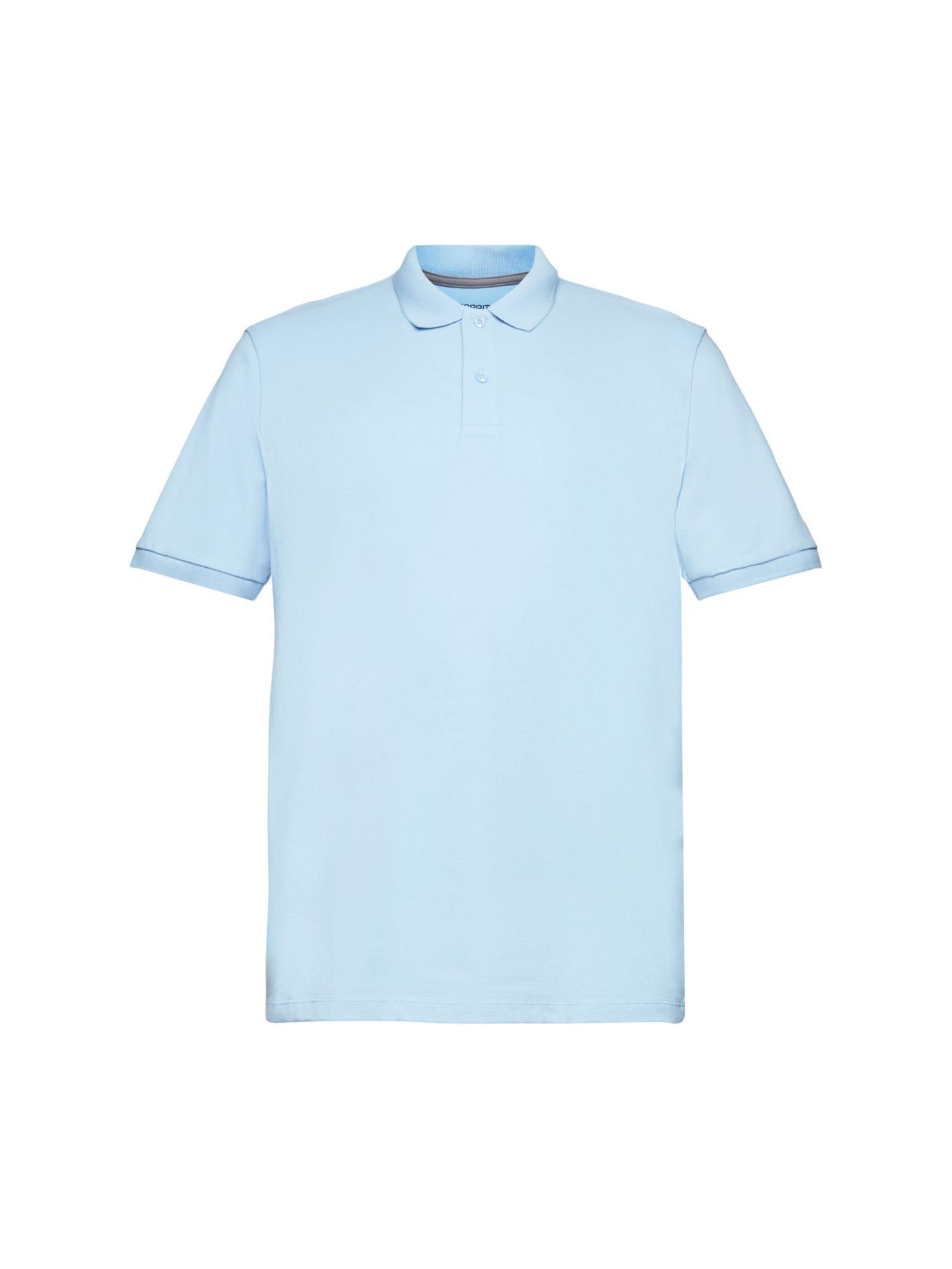 Esprit Poloshirt Slim-Fit-Poloshirt aus Baumwoll-Piqué LIGHT BLUE