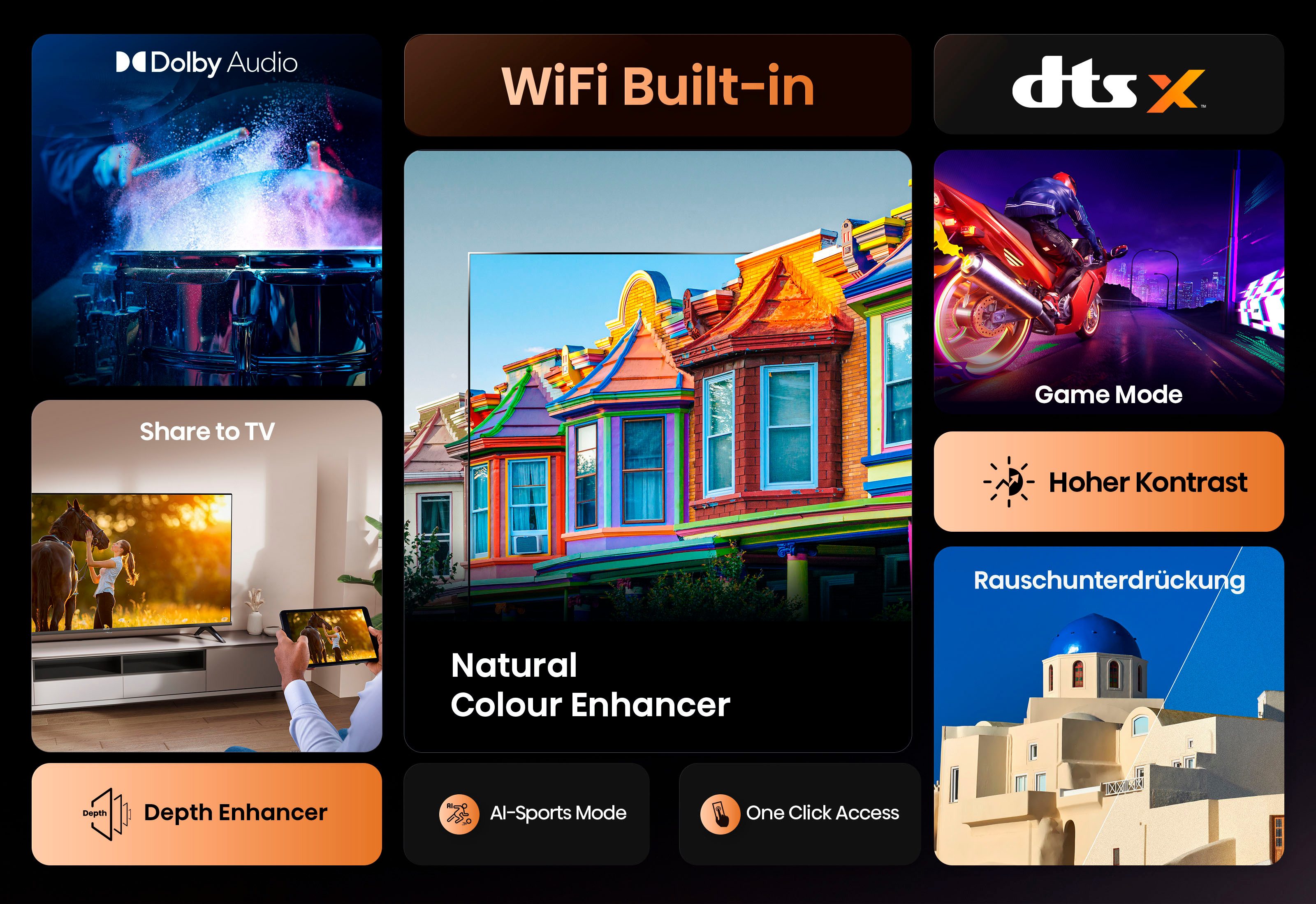 Hisense 32E4QT LED-Fernseher (80 cm/32 Zoll, HD, Smart-TV, HD)