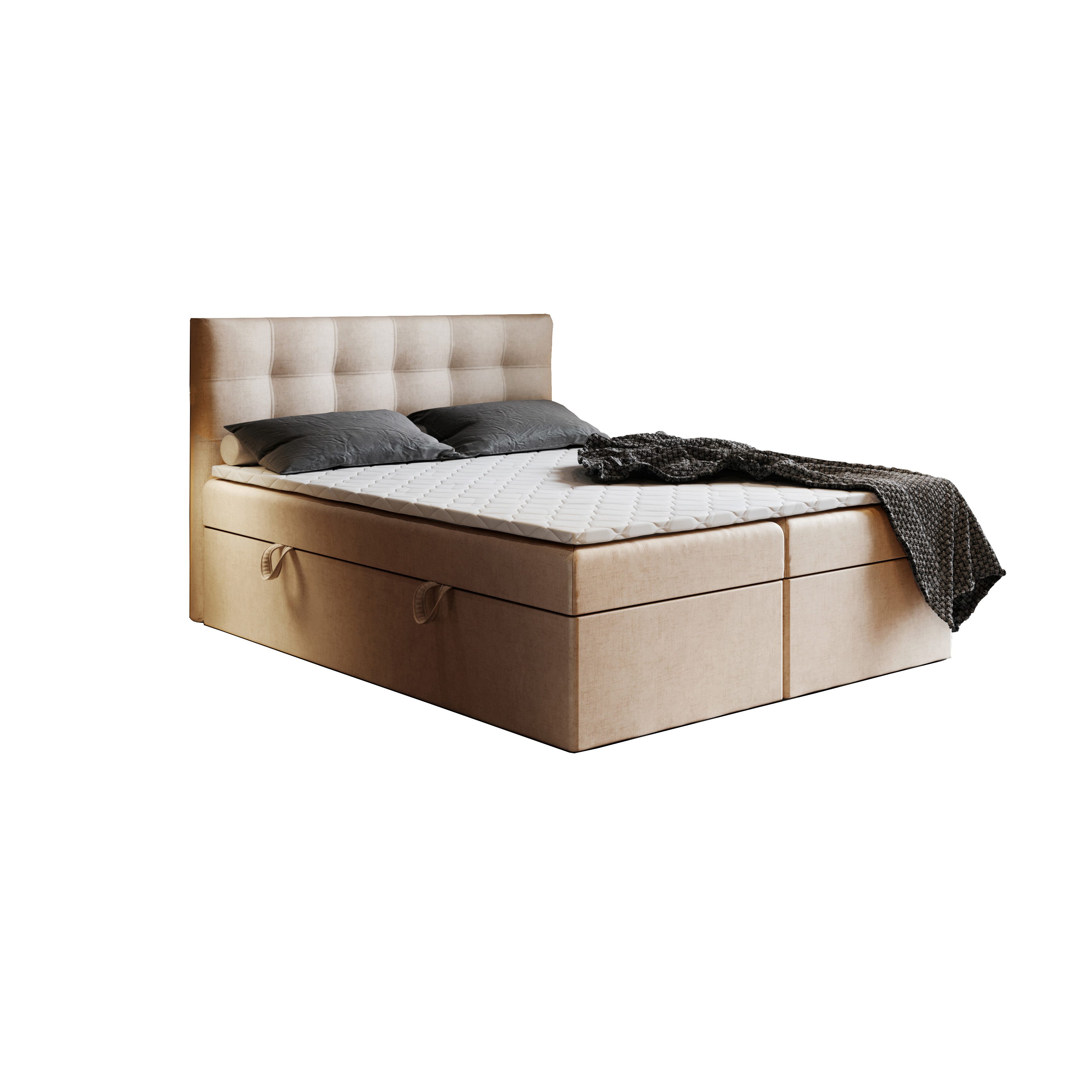 Godre Boxspringbett mit Bettkasten Ewora 140x200 günstig online kaufen