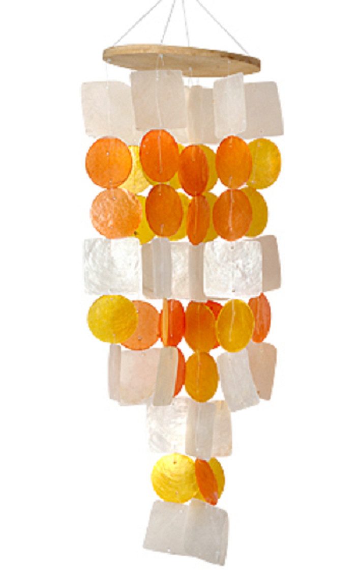 WORU Windspiel Suncatcher Mobile 65 cm – Sonnenfänger in Orange oder Bunt