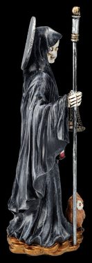 Figuren Shop GmbH Dekofigur Santa Muerte Figur mit Waage schwarz - magische Dekofigur Sensenmann