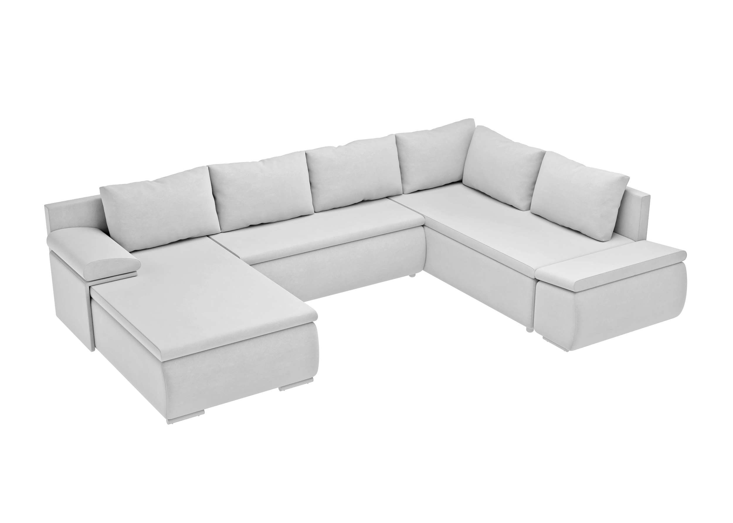 Wellenfederung Nessi, Bettfunktion Design, mit und im links Sofa, Raum Modern mane rechts Wohnlandschaft Bettkasten, oder frei mit U-Form, bestellbar, stellbar, Stylefy