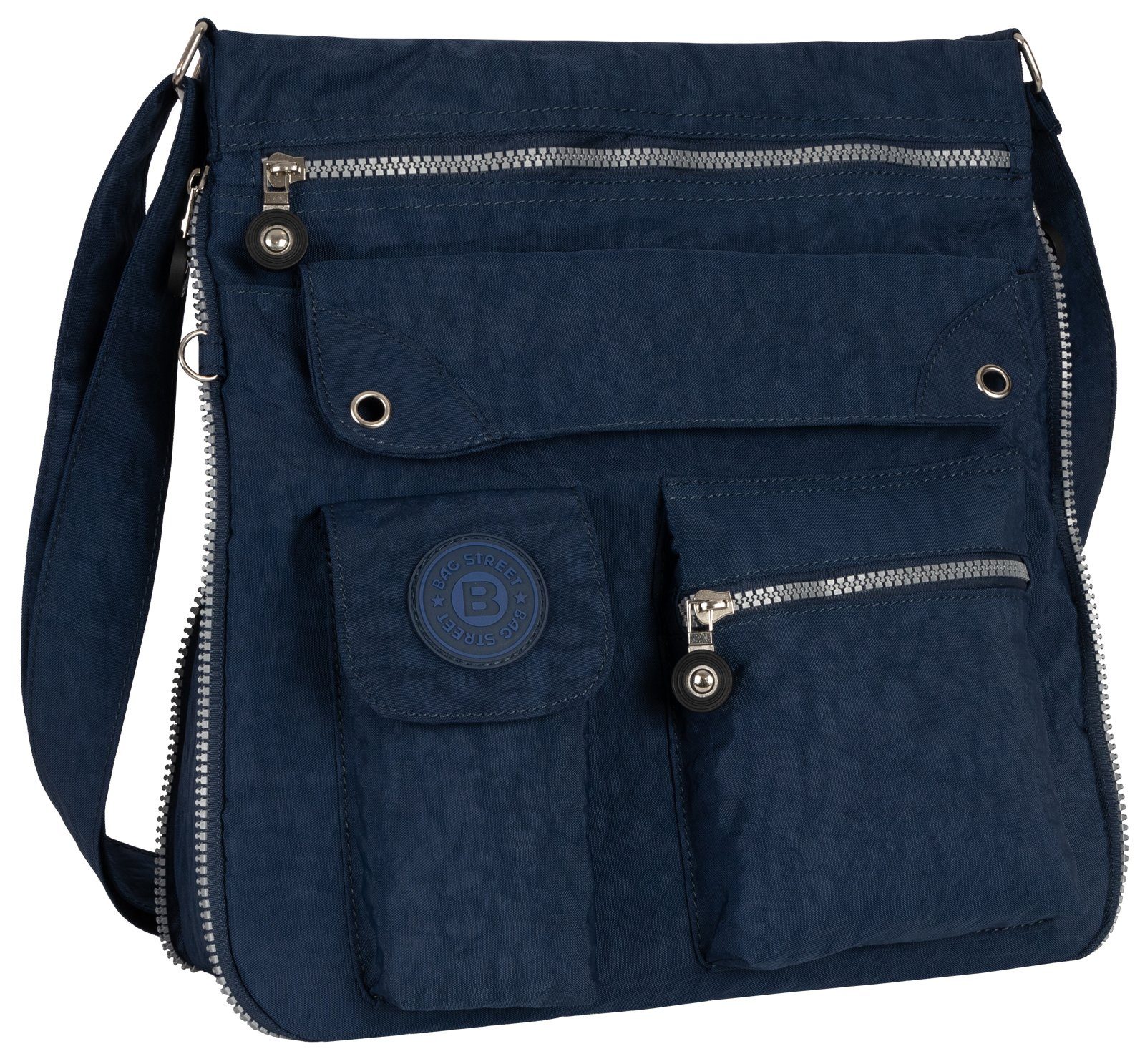 BAG STREET Schlüsseltasche Damentasche Umhängetasche Handtasche Schultertasche Schwarz, als Schultertasche, Umhängetasche tragbar Blau