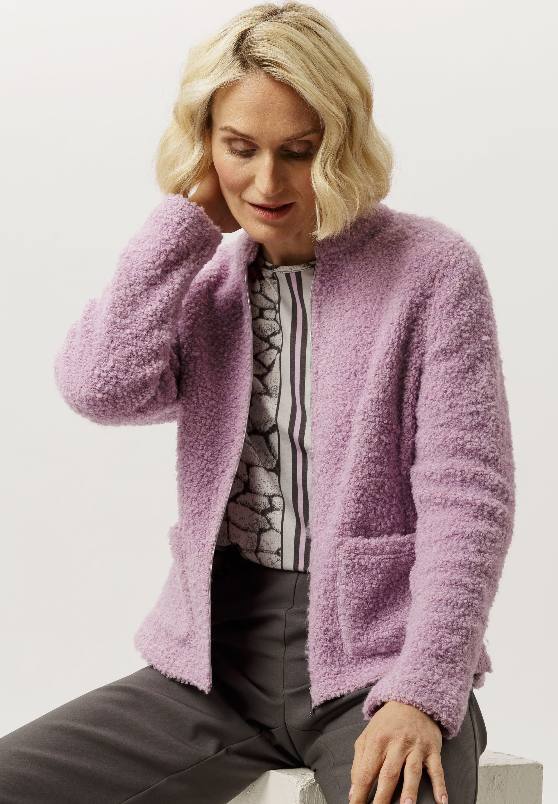 FRANK WALDER Cardigan aus Bouclégarn günstig online kaufen