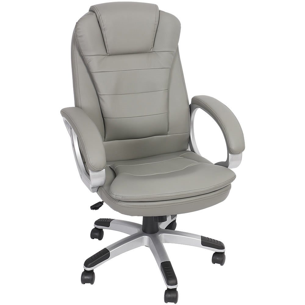 Bürostuhl | Stuhl Gaming Drehstuhl Kopfstütze 120 integrierter Schreibtischstuhl Grau mit Chefsessel Schreibtischstuhl Mucola KG grau Rückenlehne (Stück),