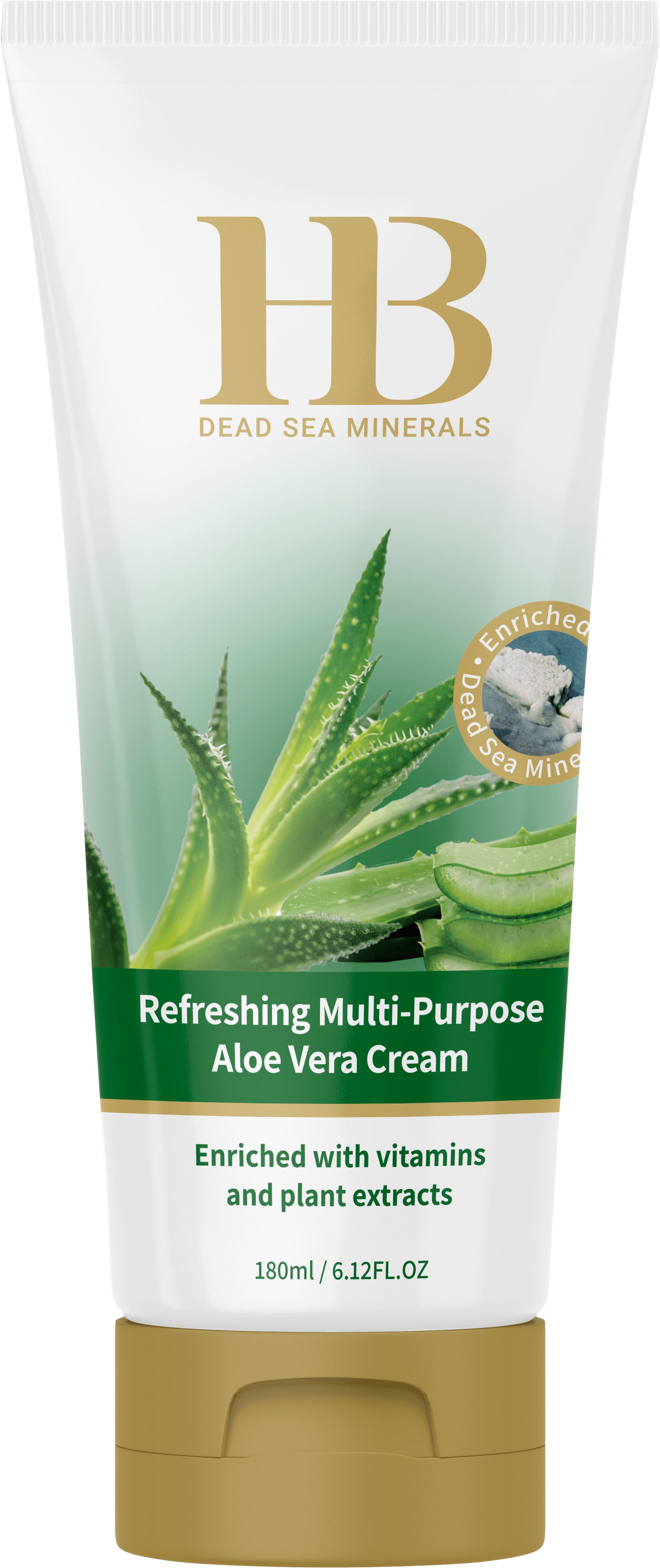 H.B. Dead Sea Minerals Körpercreme Health&Beauty Aloe Vera Pflegecreme mit Mineralien – 180ml