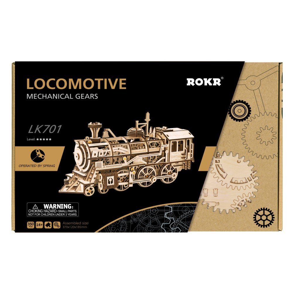 Puzzleteile Robotime ROKR 350 3D-Puzzle Locomotive,