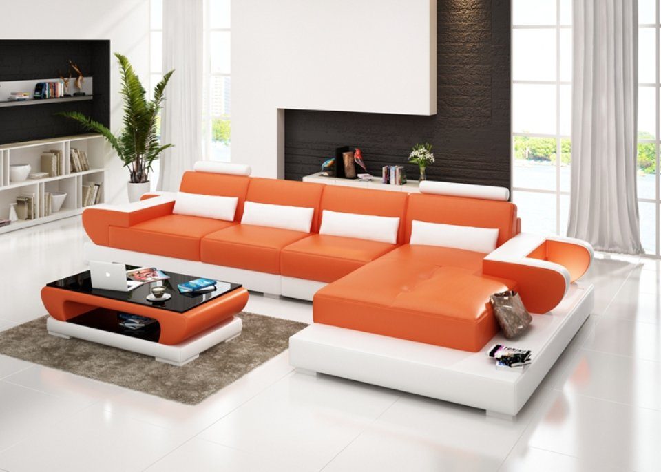 Couch Wohnlandschaft Ledersofa Design Ecksofa, JVmoebel Eck Modern Ecksofa Sofa