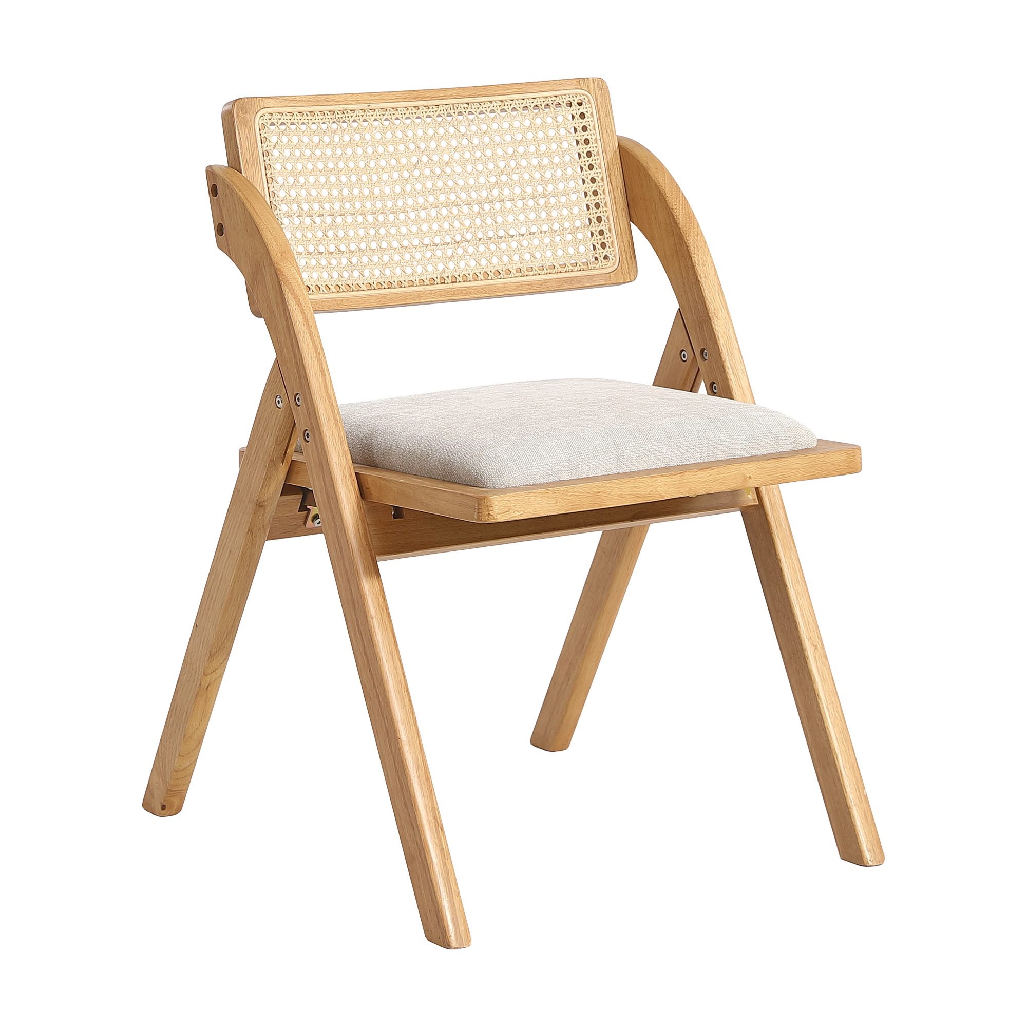 LIM HOME Klappstuhl TB000 (Packung, 1 St), Gestell aus Massiveholz FSC®, Sitzfläche aus Rattan