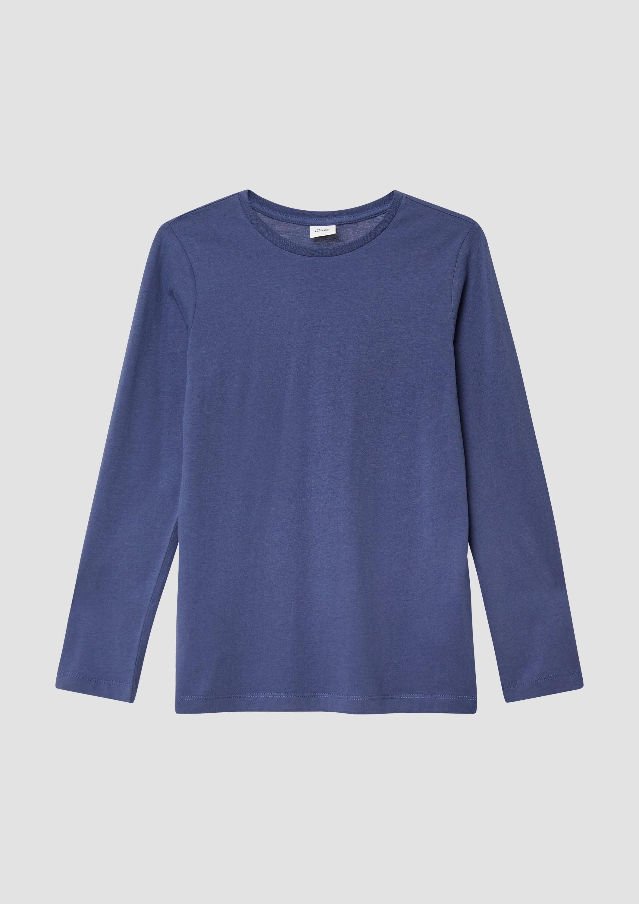 s.Oliver Langarmshirt T-Shirt Baumwoll-Longsleeve mit Rückenprint