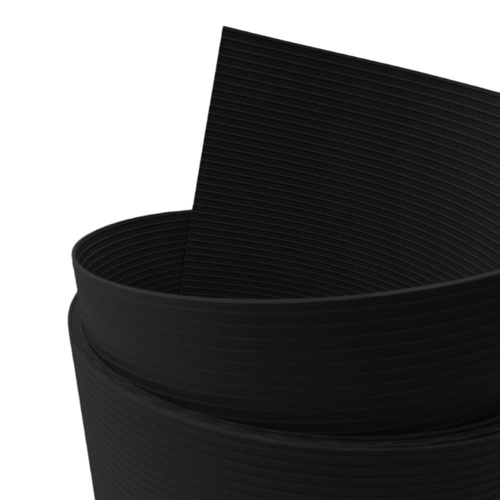 zaunzu Sichtschutzstreifen Rille Maxi Einzelstreifen Sichtschutz 24cm hoch Schwarz 2,05m, (1x Einzelstreifen, 24cm hoch), 5 Jahre garantierte Farbechtheit